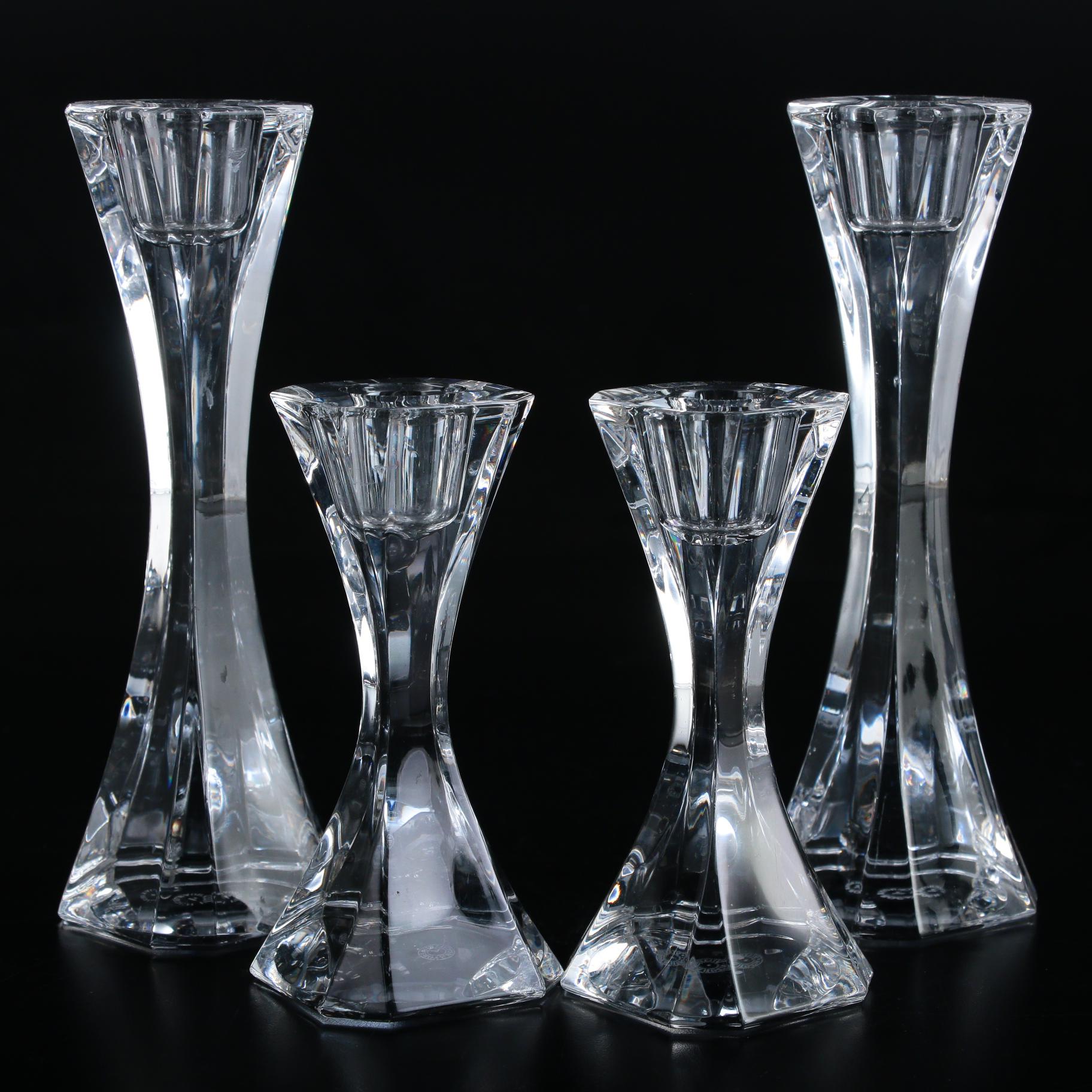 Villeroy & Boch "Crystal Cocktail Club" Crystal Candlesticks, Late 20th Century EBTH