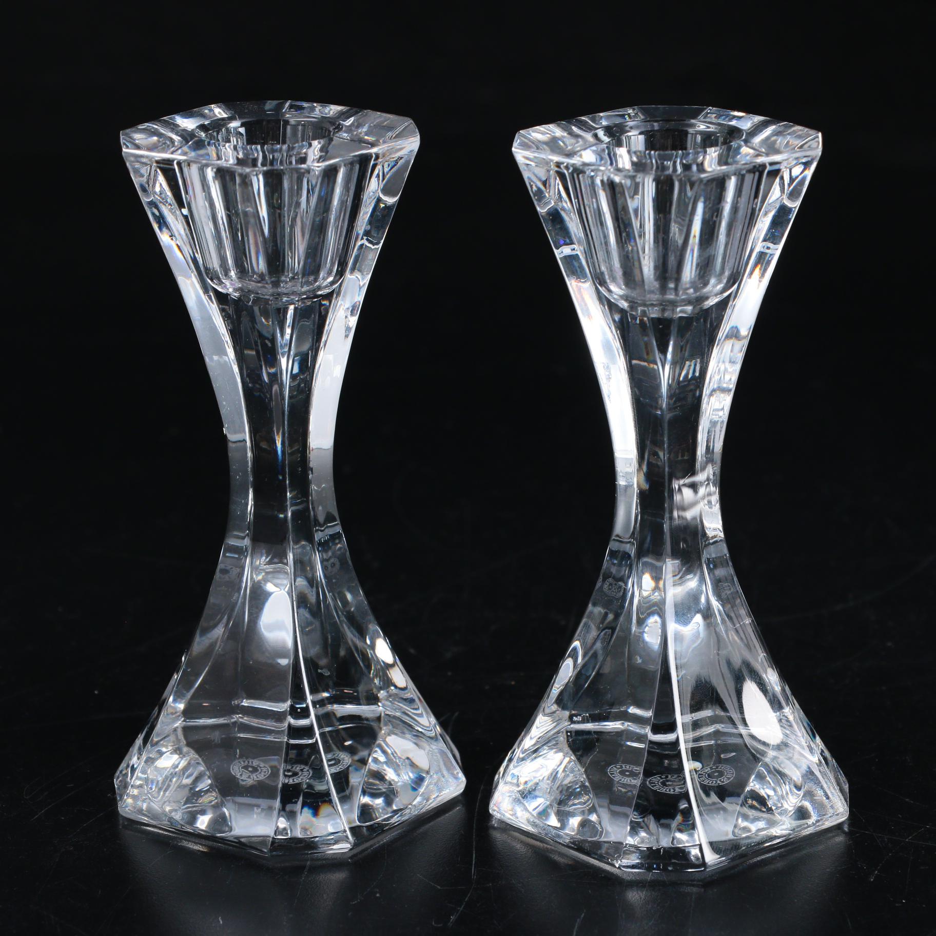 Villeroy & Boch "Crystal Cocktail Club" Crystal Candlesticks, Late 20th Century EBTH