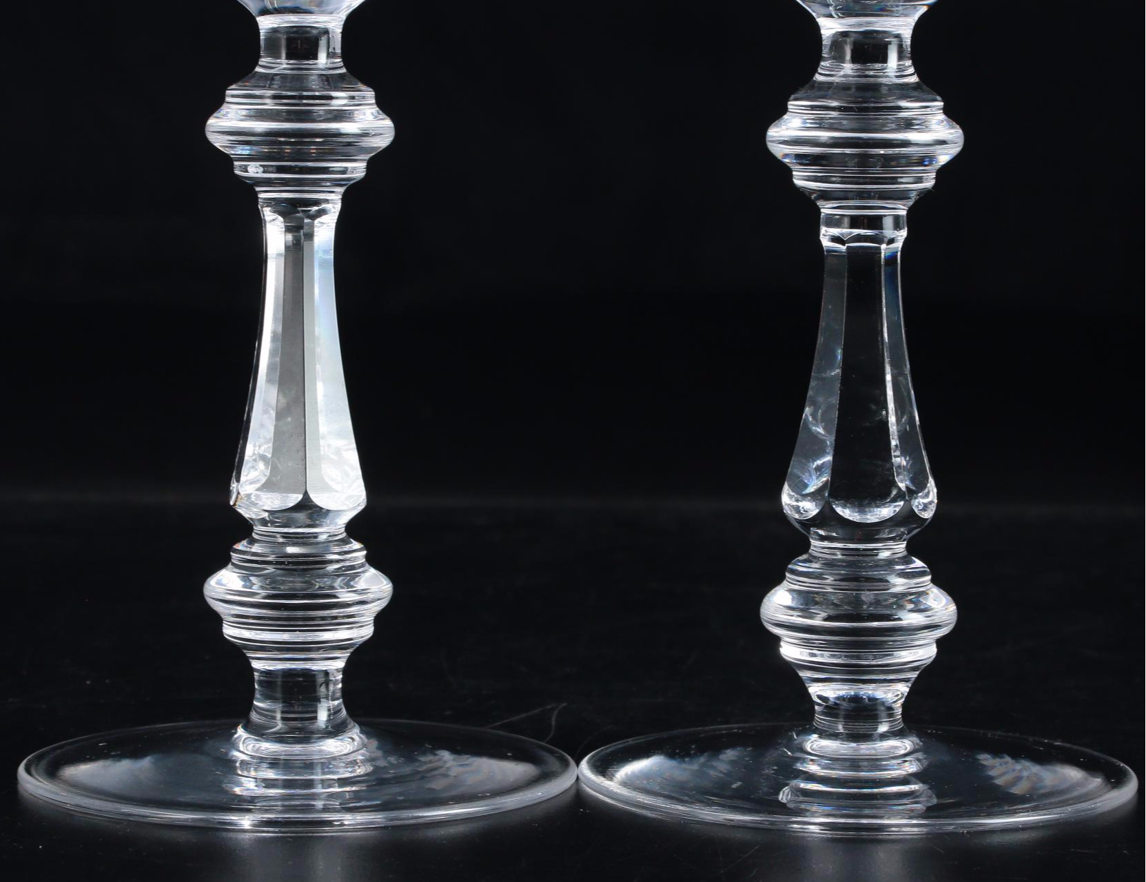 Waterford Crystal Single Light Candlesticks, Mid to Late 20th Century