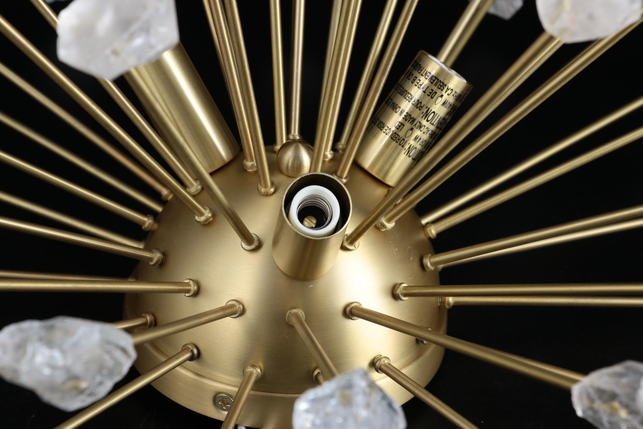 CB2 Quartz Flush Mount Sputnik Style Light Fixture EBTH