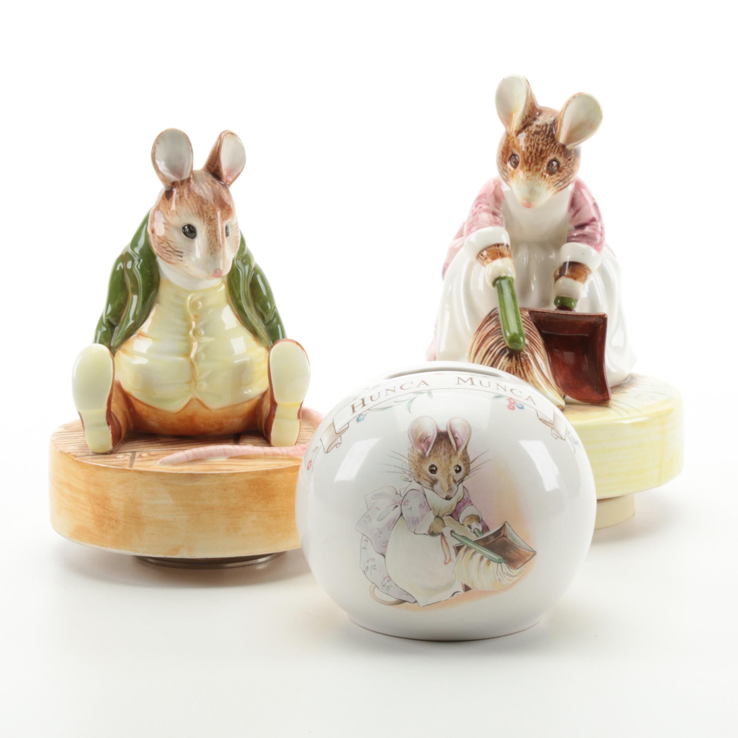 Schmid Beatrix Potter Musical Figurines and Royal Albert Bank EBTH