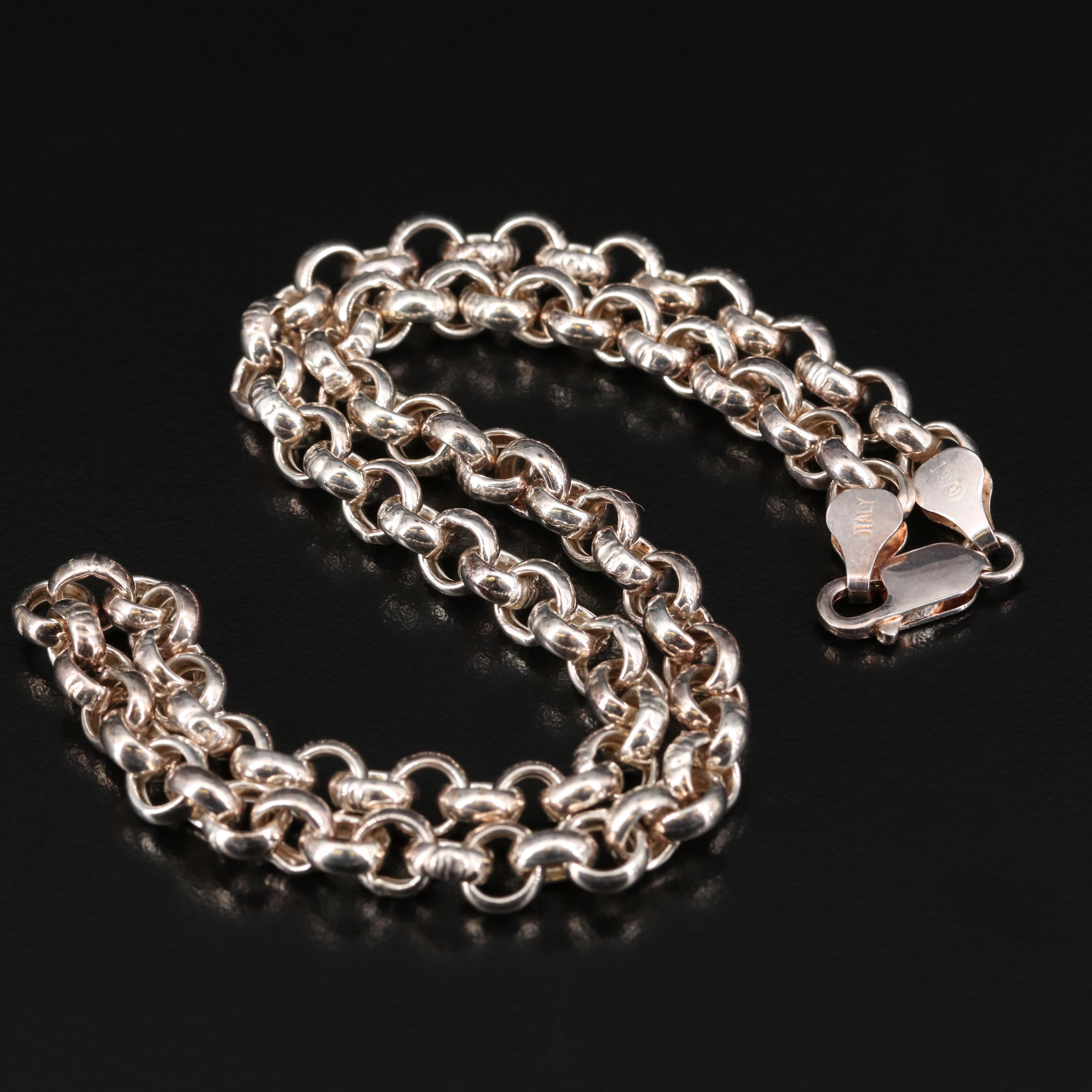 Sterling Silver Rolo Chain Necklace EBTH