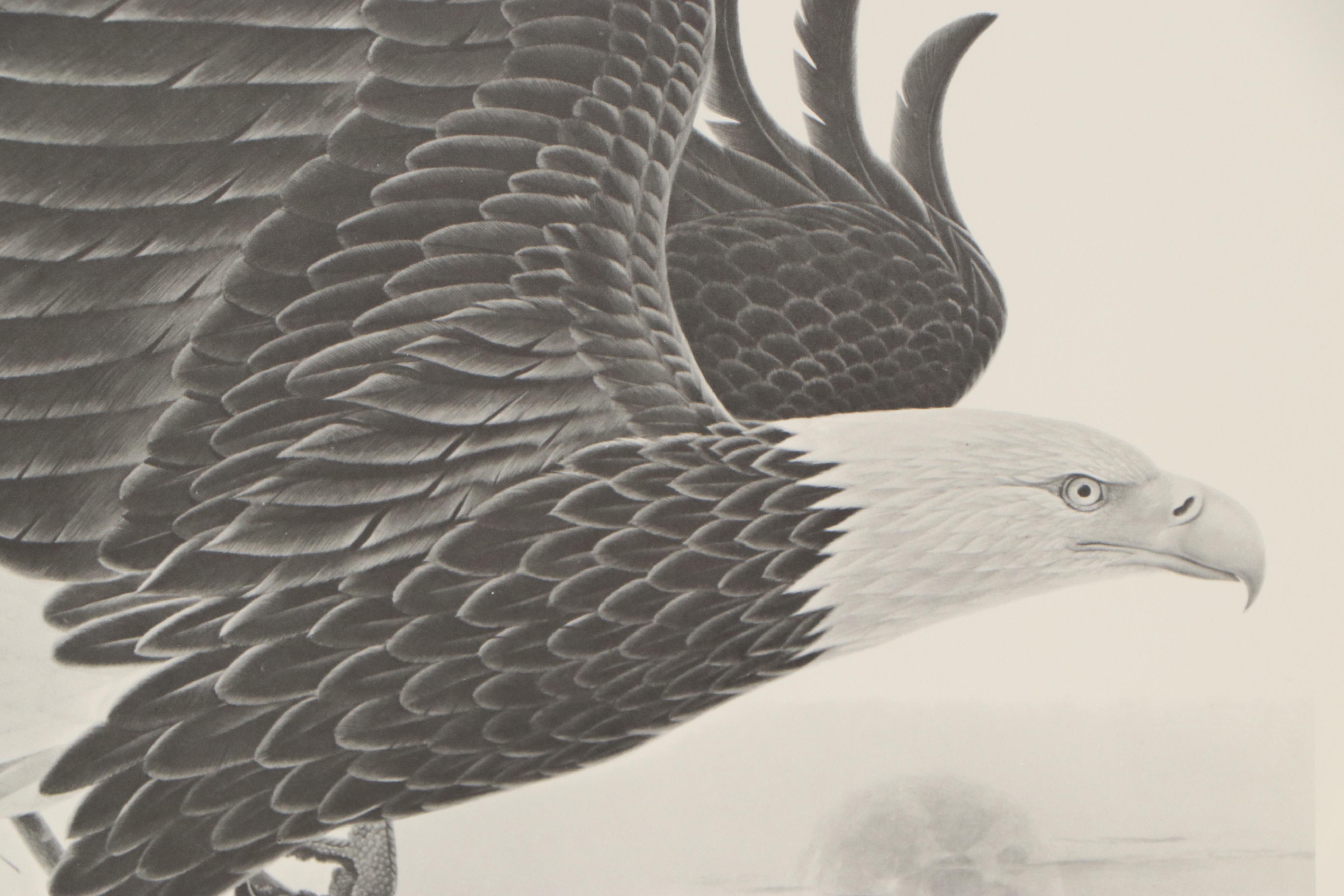 Offset Lithograph after John Ruthven "Bald Eagle" with Periodical