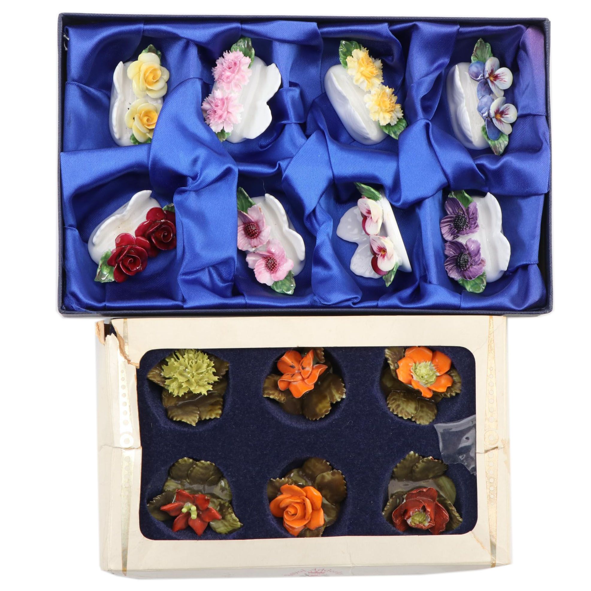 Aynsley and Royal Adderley Bone China Floral Place Card Holders EBTH