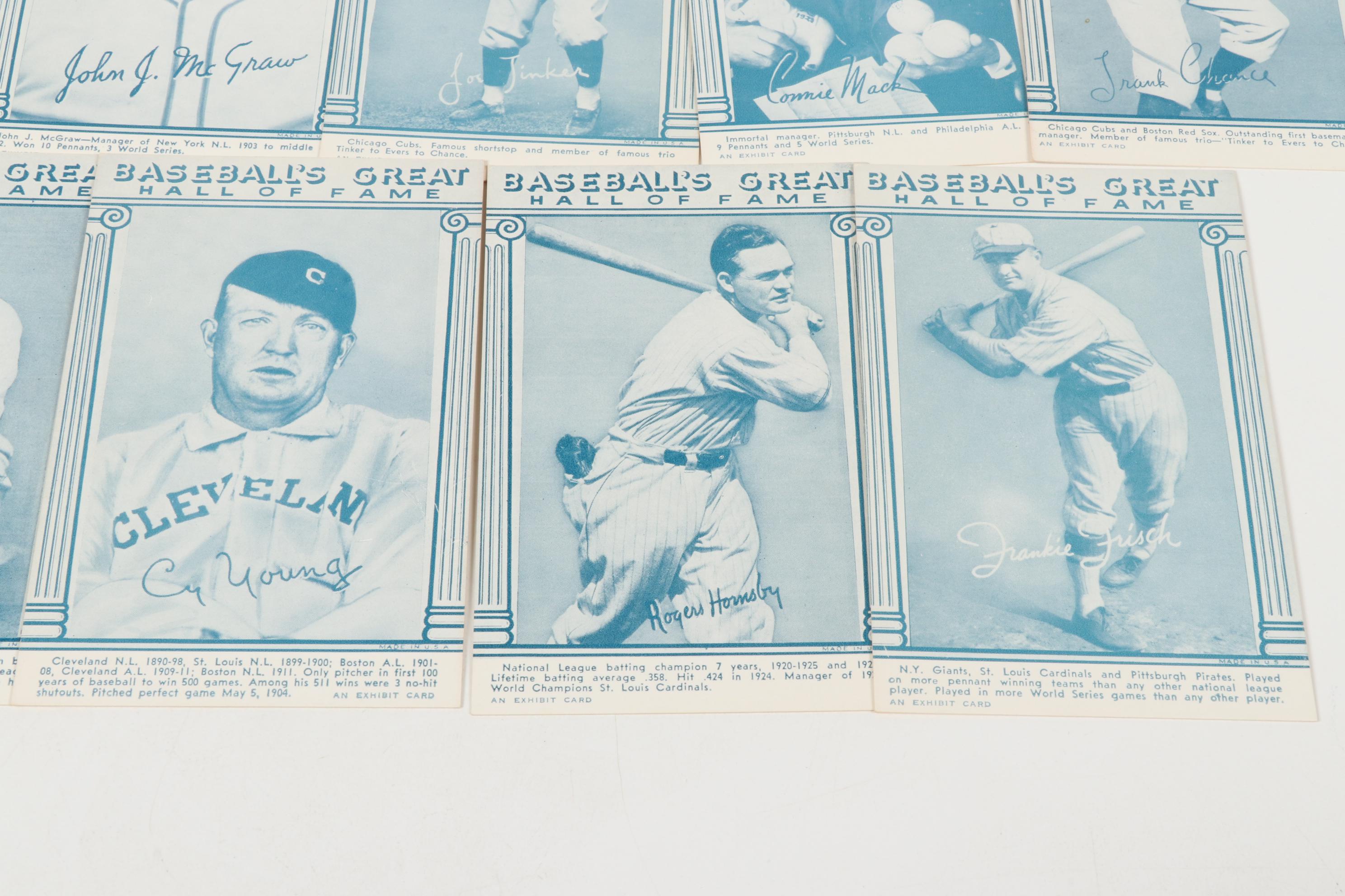 Baseball's Great Hall of Fame Complete 1974 Reproduction Exhibit Cards