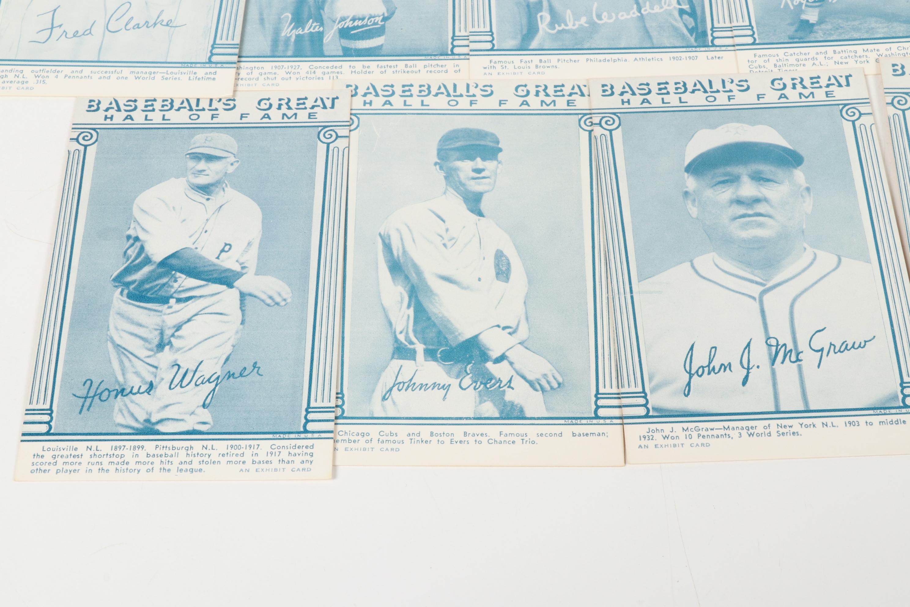 Baseball's Great Hall of Fame Complete 1974 Reproduction Exhibit Cards