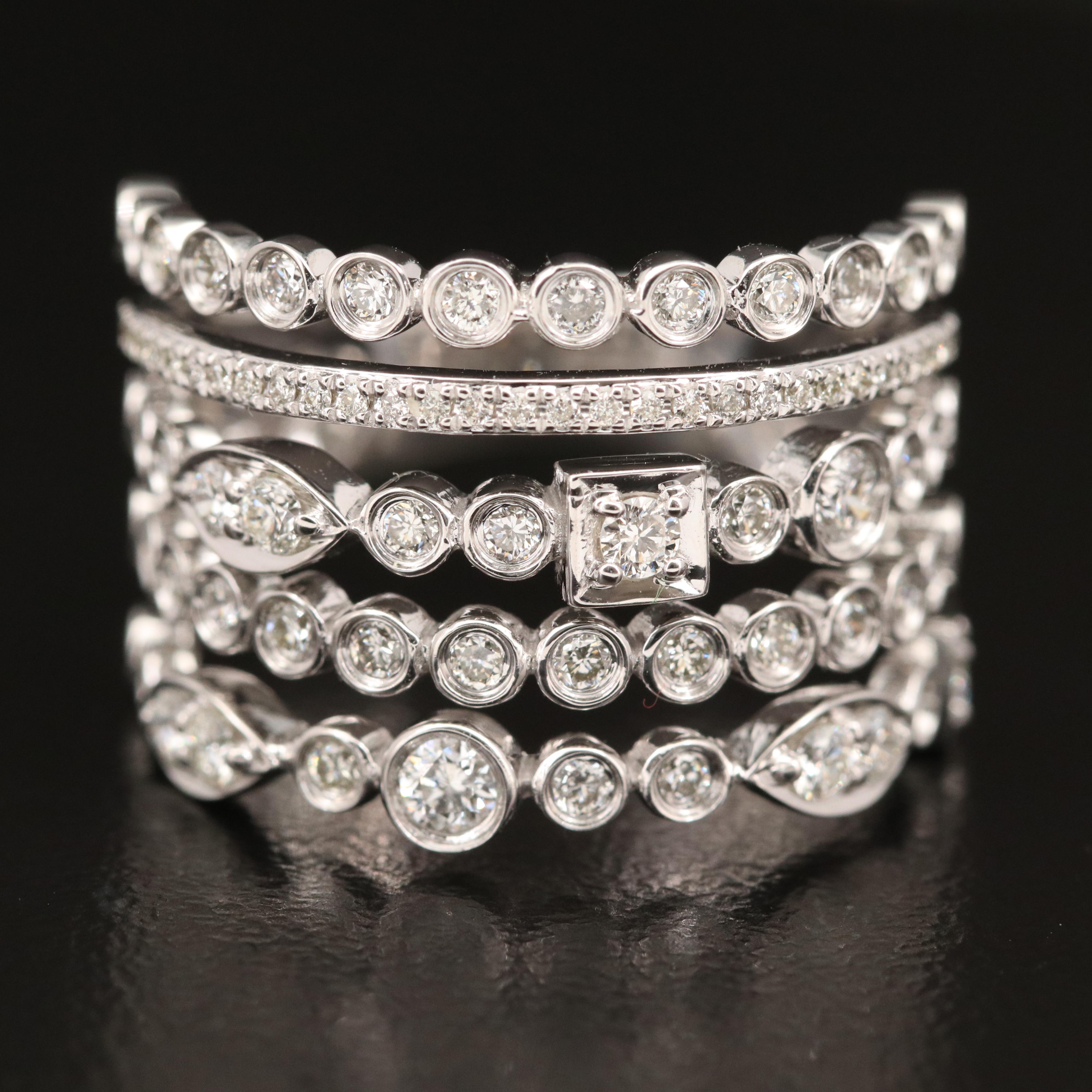 EFFY 14K Rose Gold Diamond Bow Ring | EBTH