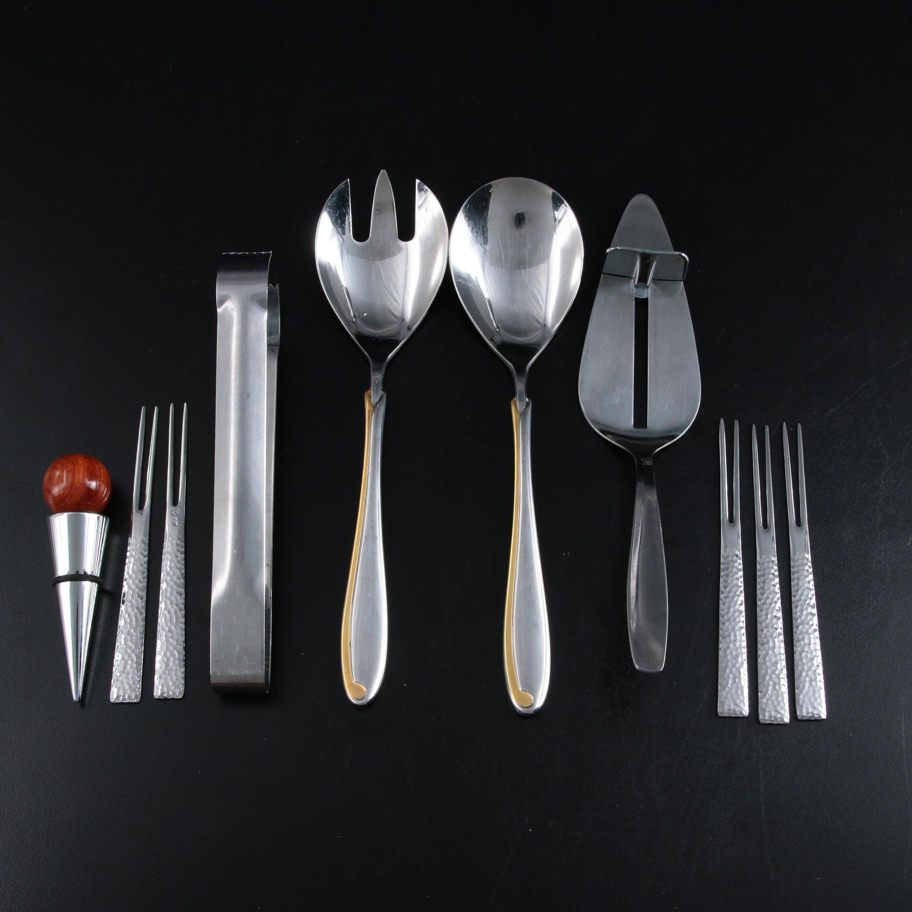 Yamazaki Stainless Steel "Victoria" Flatware for Six with Other Serving