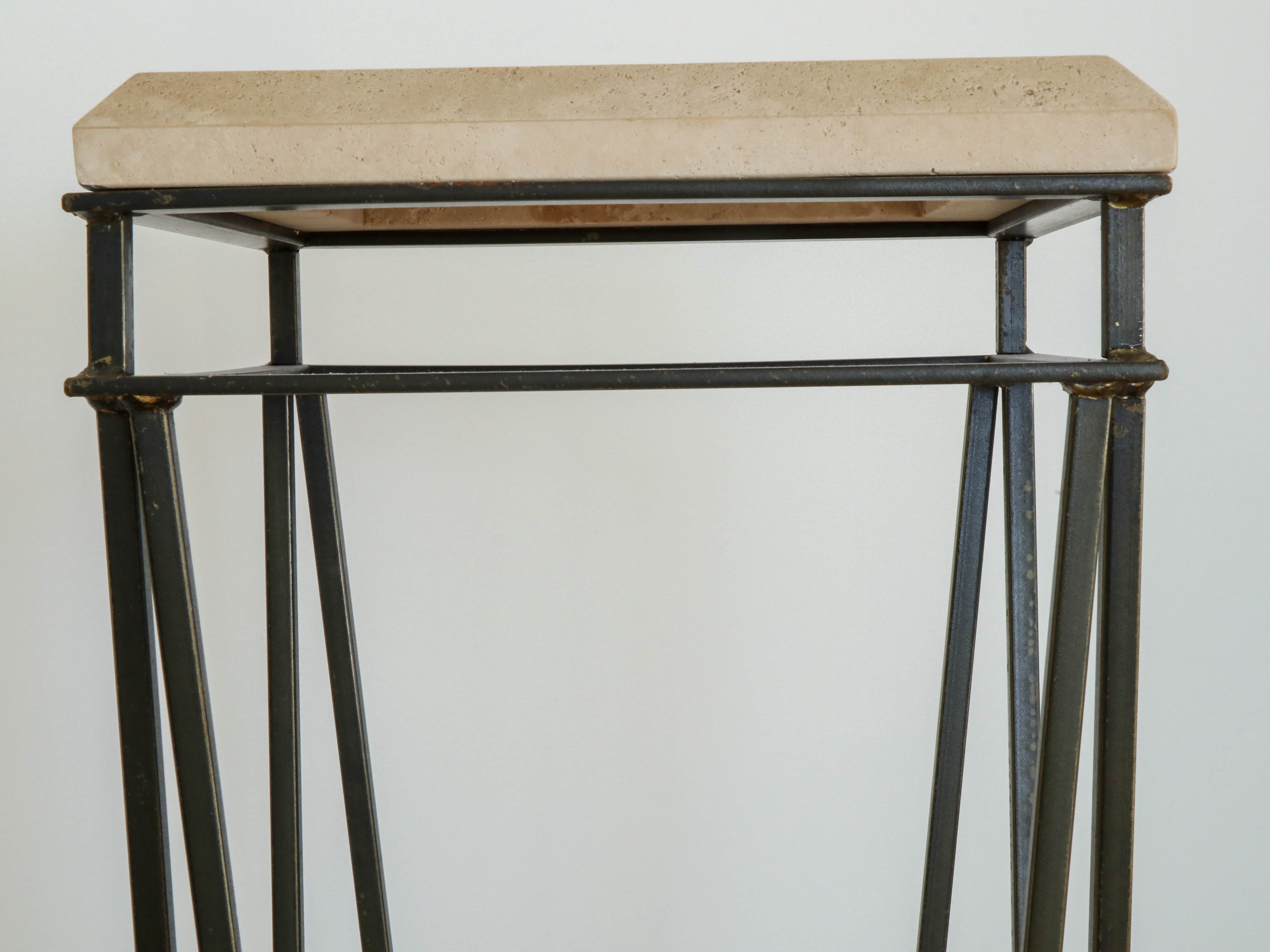 Modern Stone and Metal Display Table EBTH