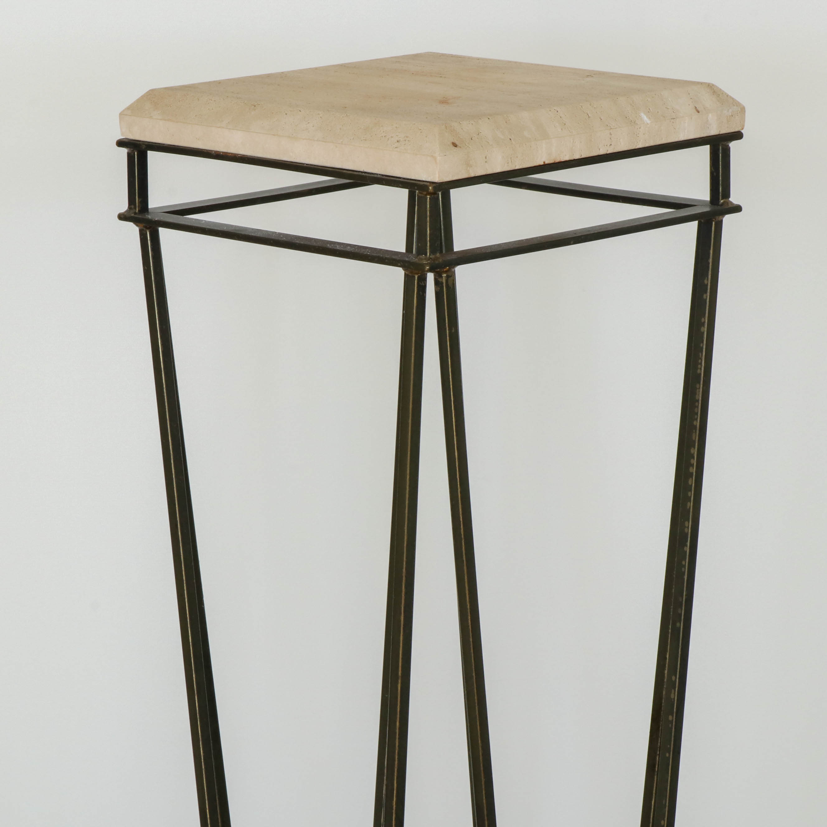 Modern Stone and Metal Display Table EBTH