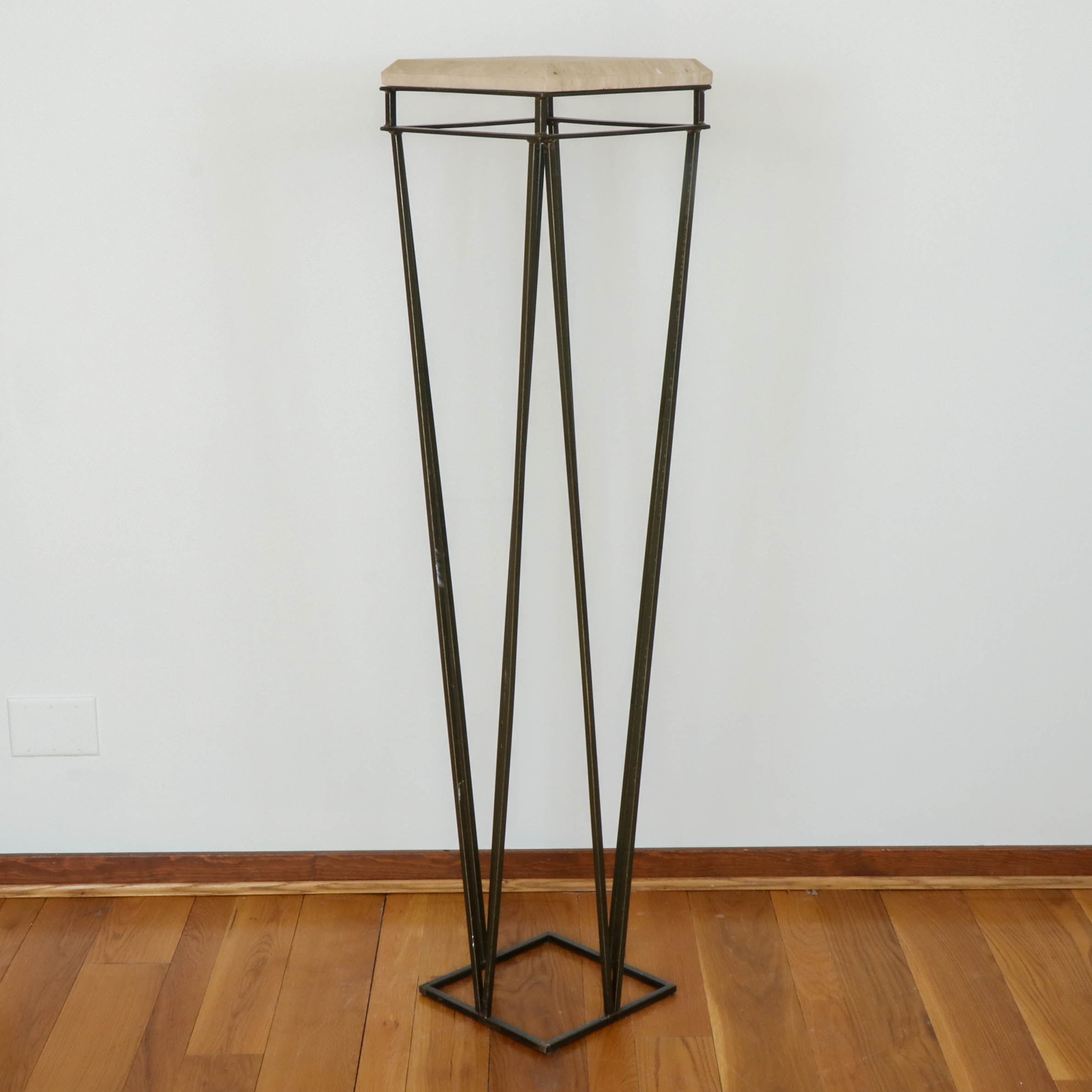 Modern Stone and Metal Display Table EBTH