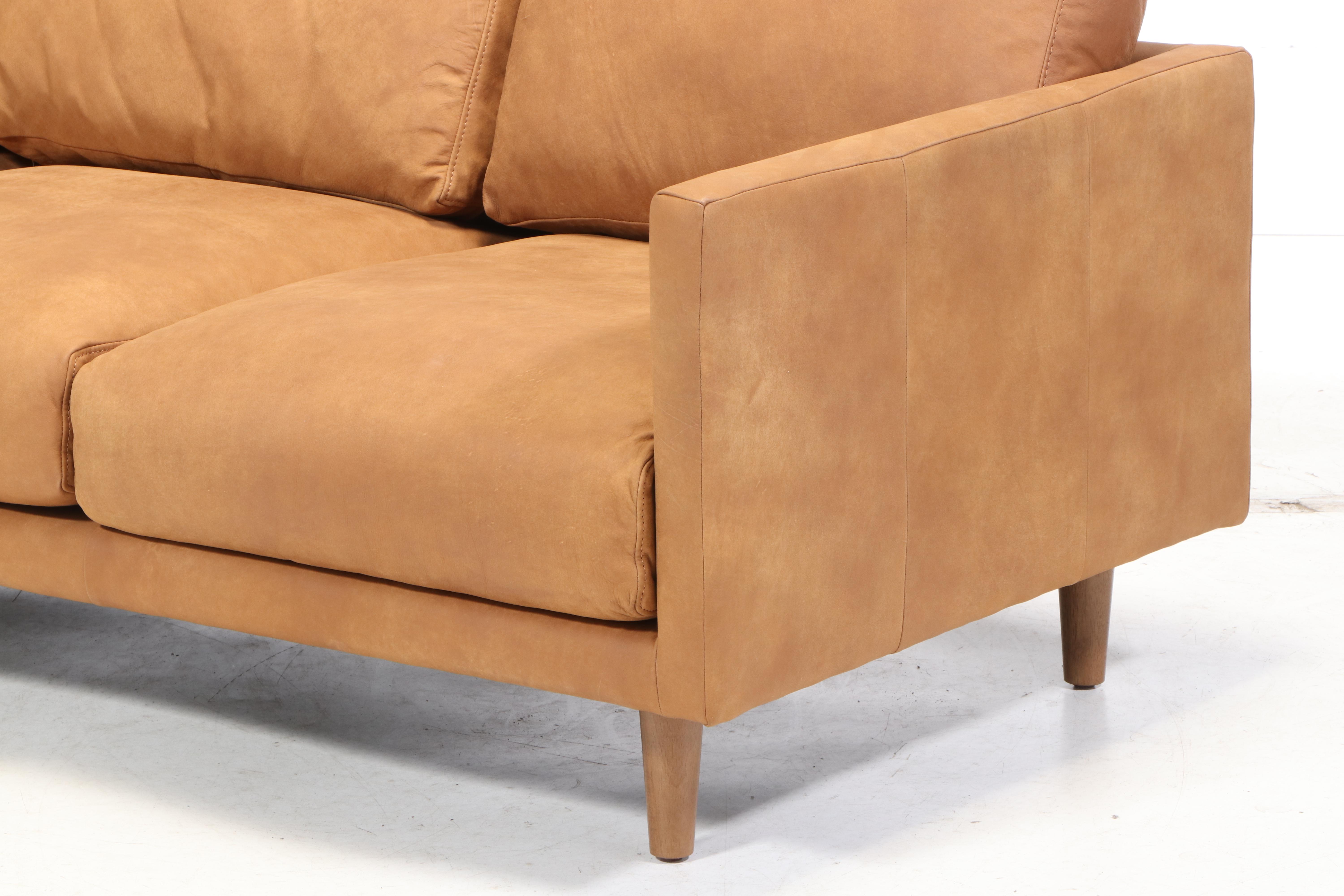 Article "Nirvana" Contemporary Industrial Style Leather Sofa EBTH