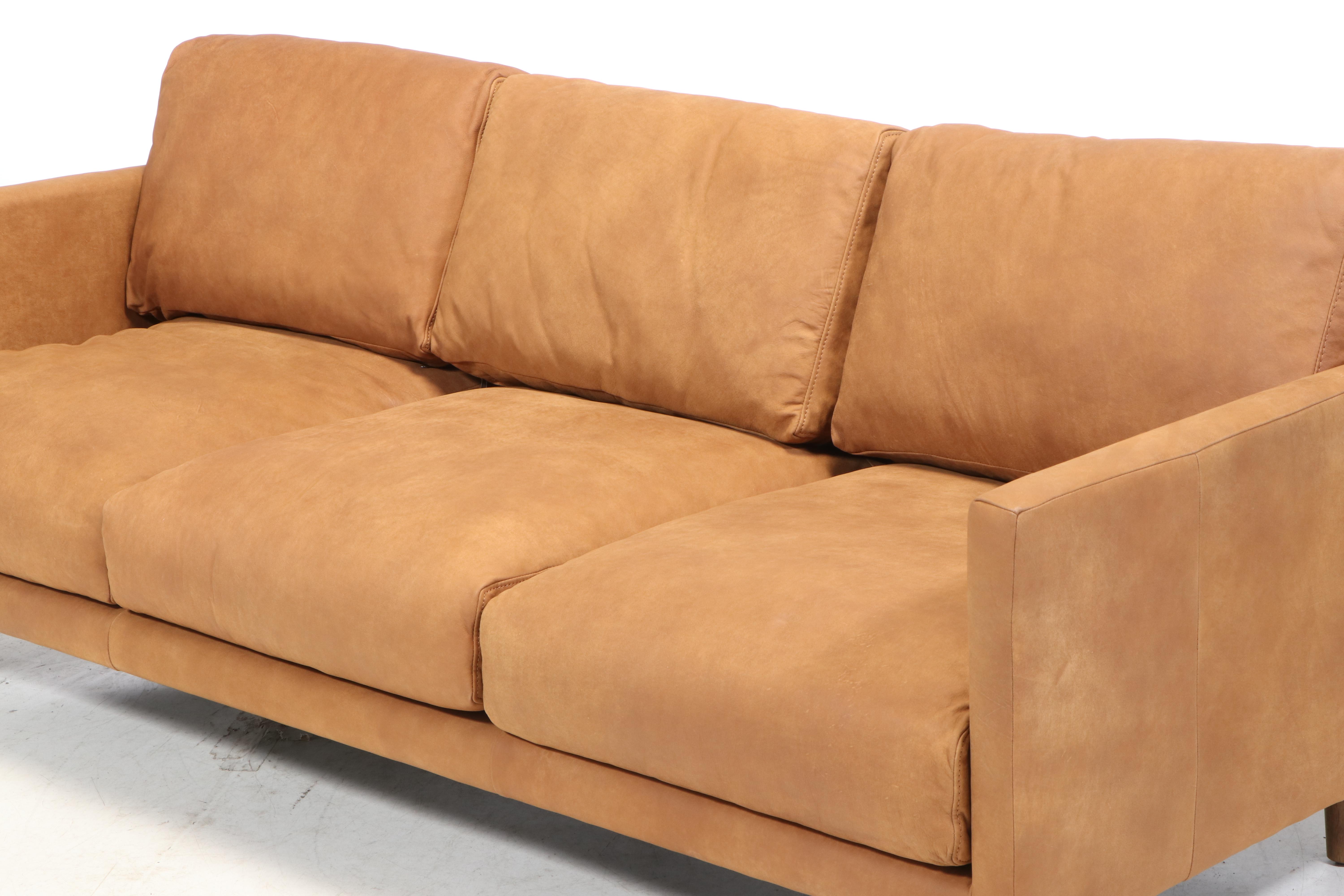 Article "Nirvana" Contemporary Industrial Style Leather Sofa EBTH