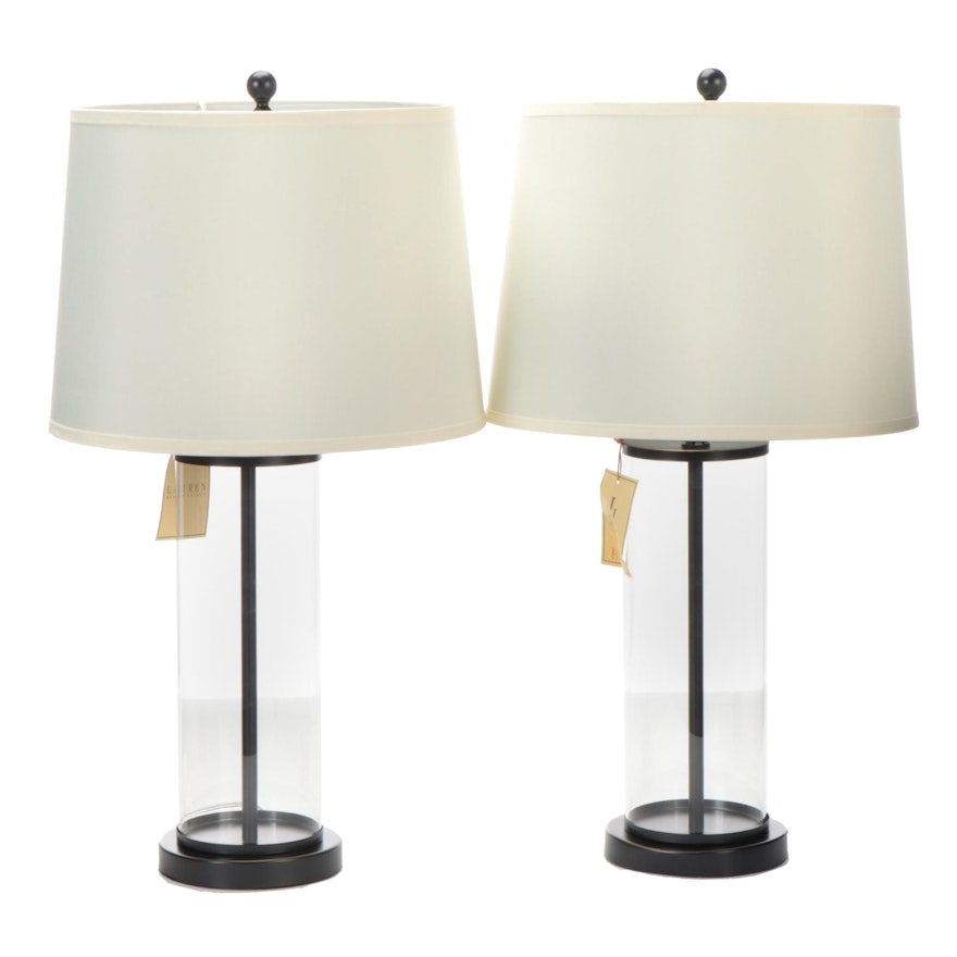 Ralph Lauren Modern Glass Body Table Lamps, Pair | EBTH