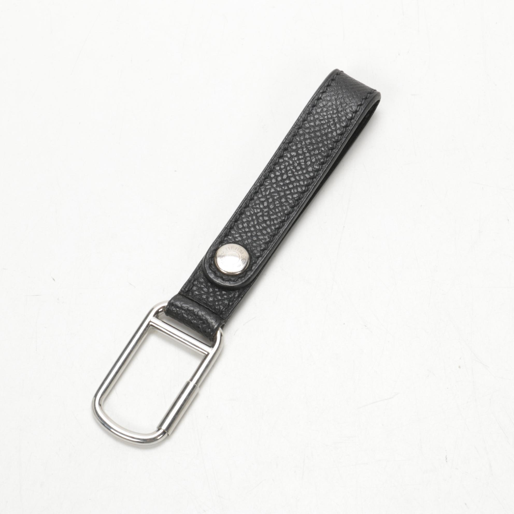 Hermès Keychain in Black Leather EBTH