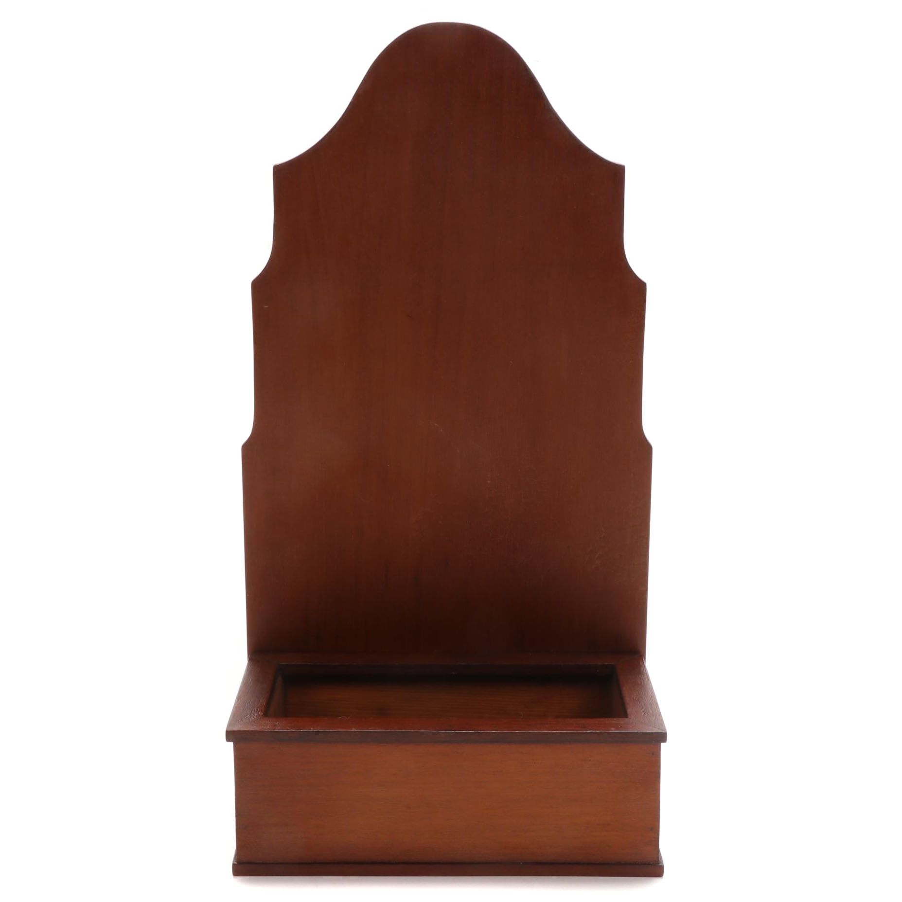 Primitive Style Carved Wood Wall Box EBTH