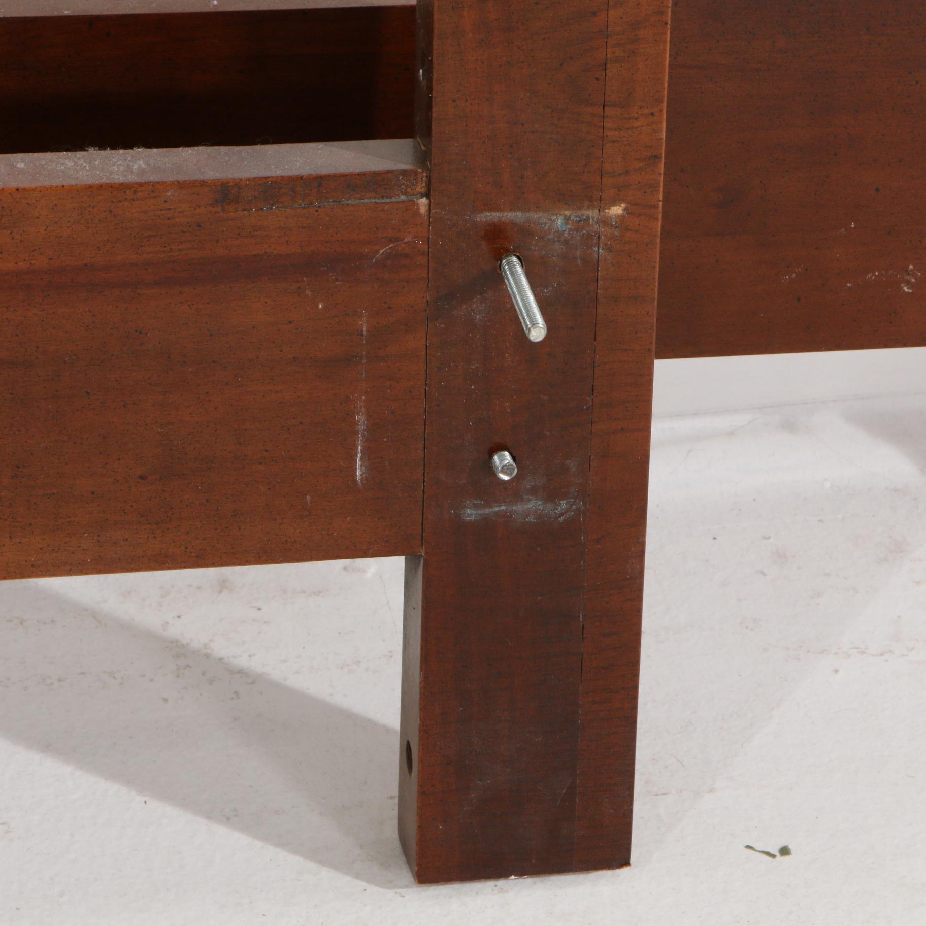 Bernhardt Campaign Style Twin Headboards with Bedside Chest and