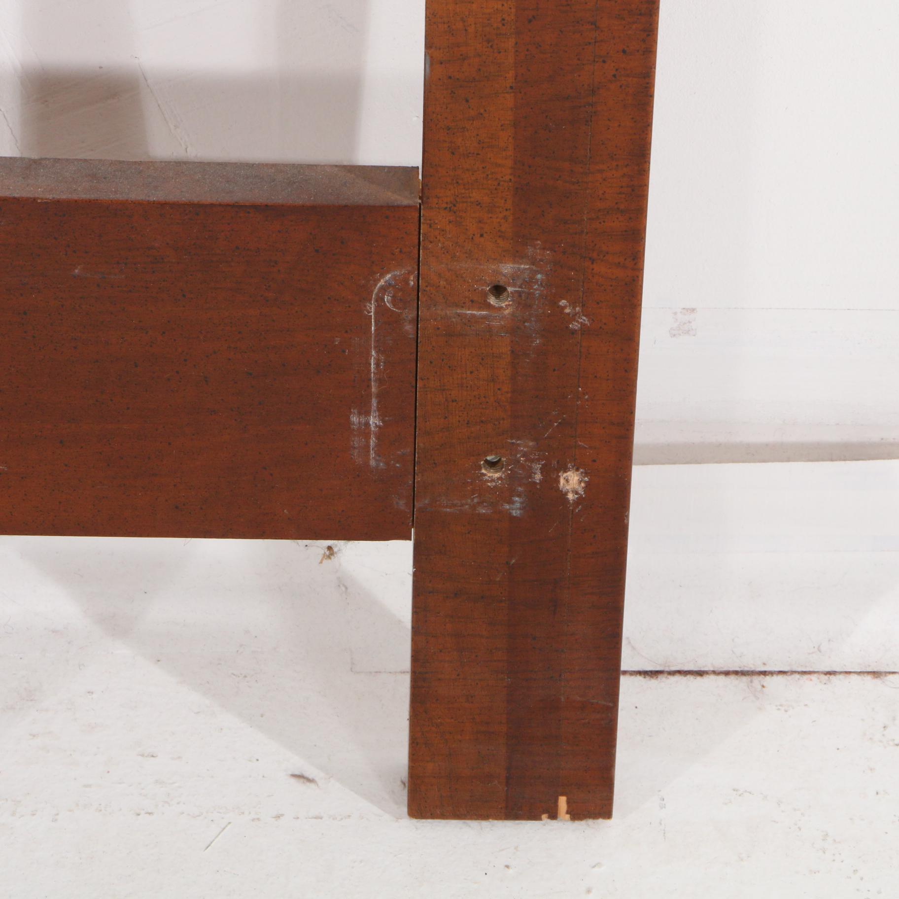 Bernhardt Campaign Style Twin Headboards with Bedside Chest and