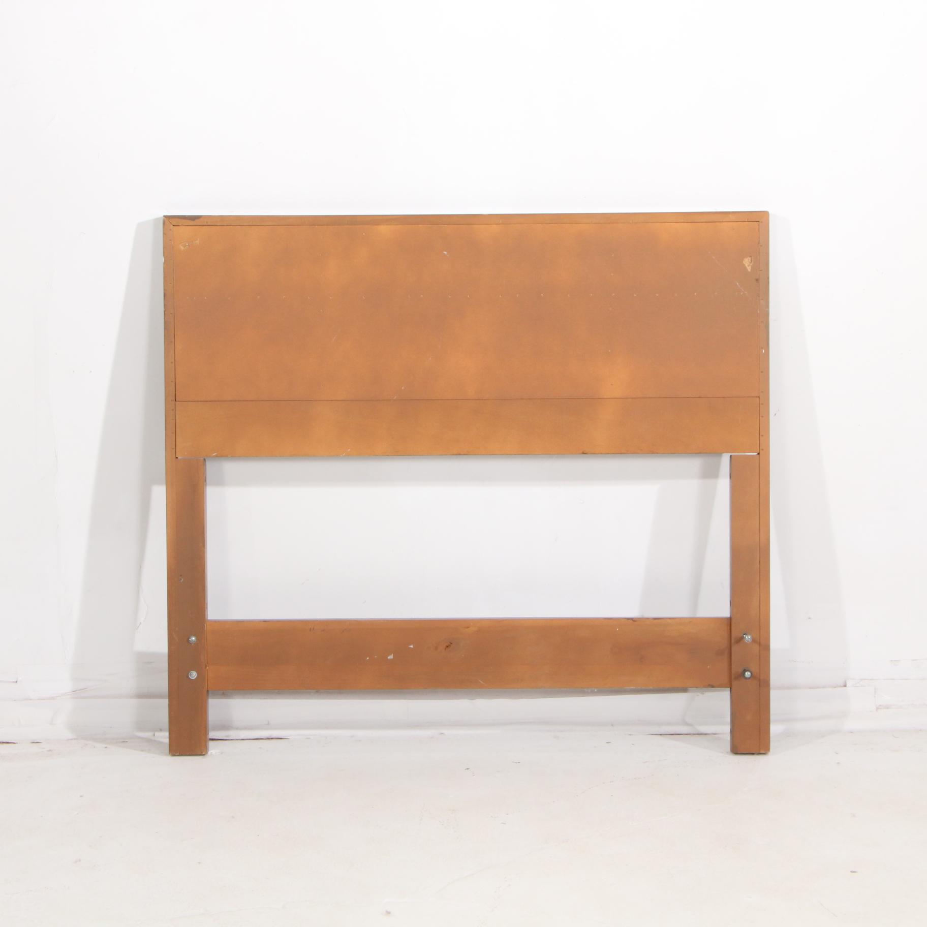 Bernhardt Campaign Style Twin Headboards with Bedside Chest and