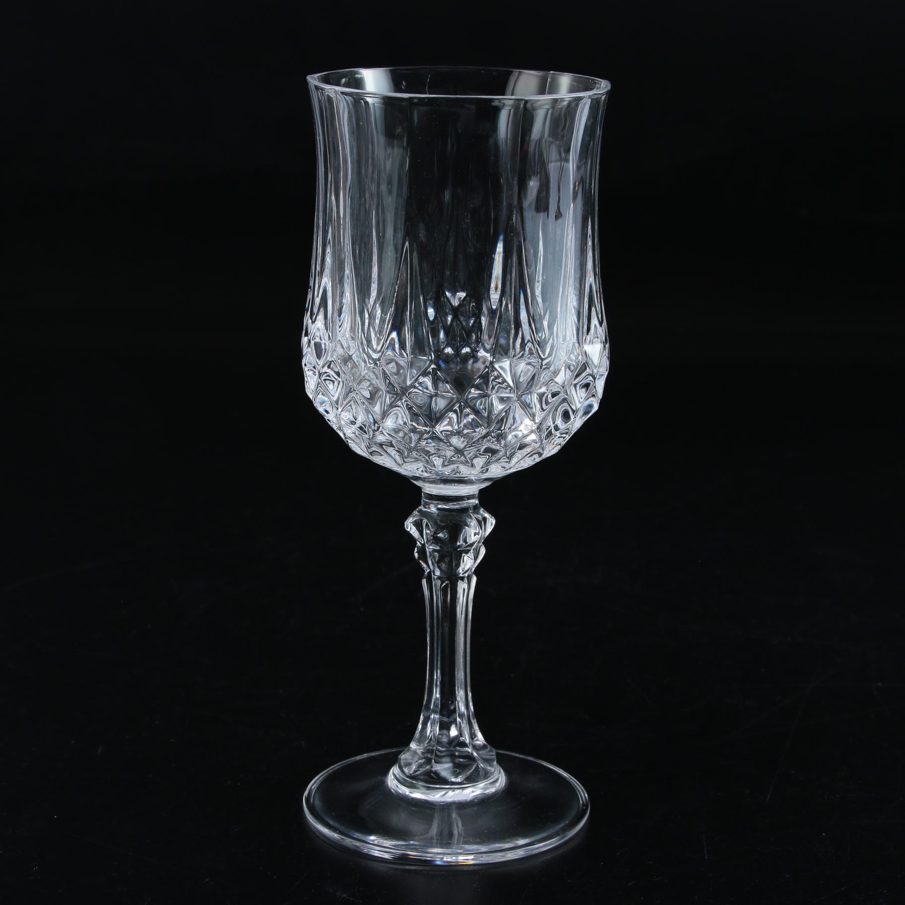 Cross Hatch Pressed Glass Goblets and Wine Glasses EBTH
