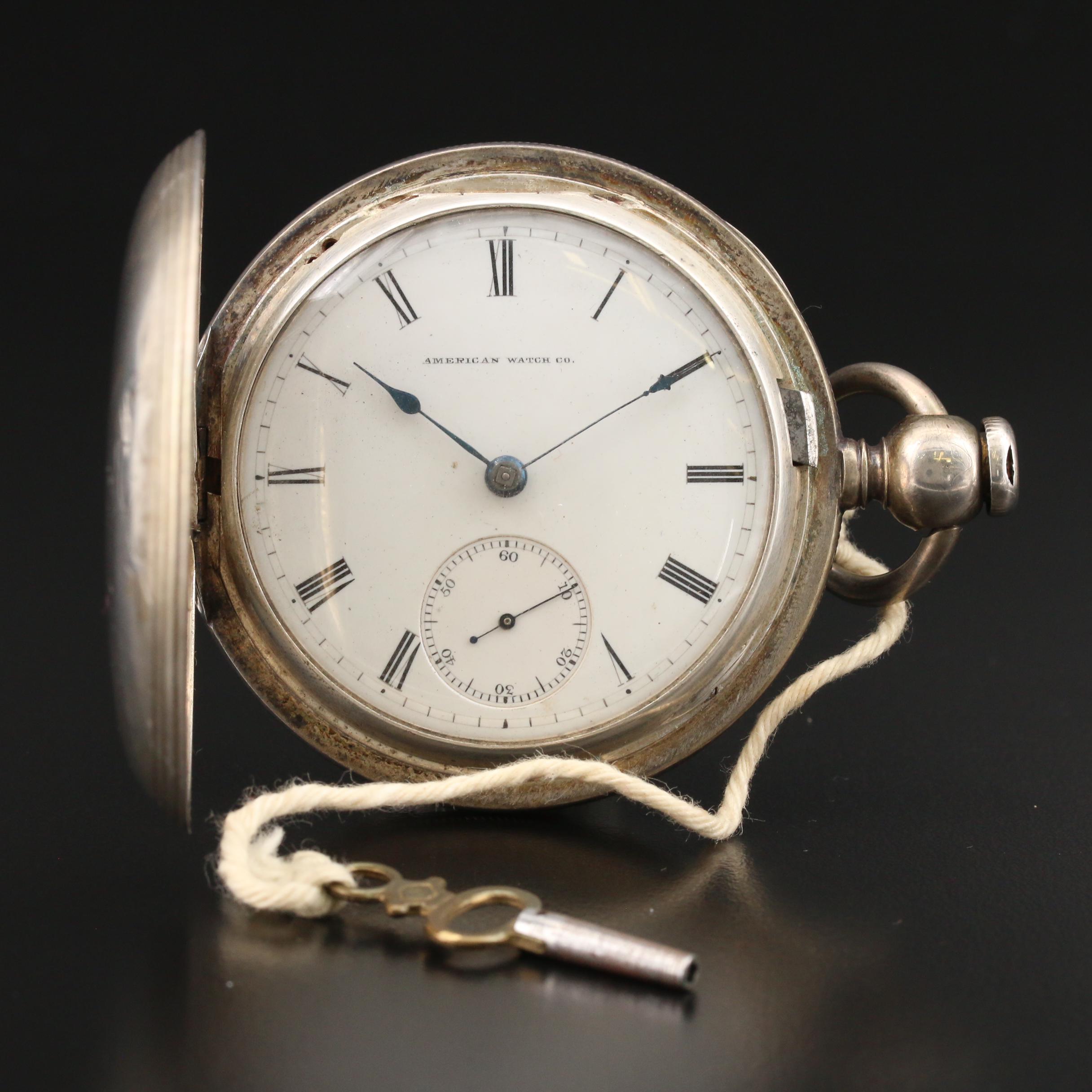 1877 American Watch Co. Coin Silver Pocket Watch EBTH