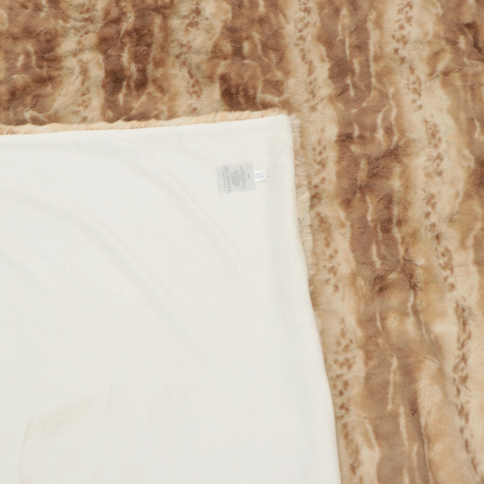 Donna Salyers Fabulous Furs Couture Blonde Faux Mink Throw Blanket EBTH