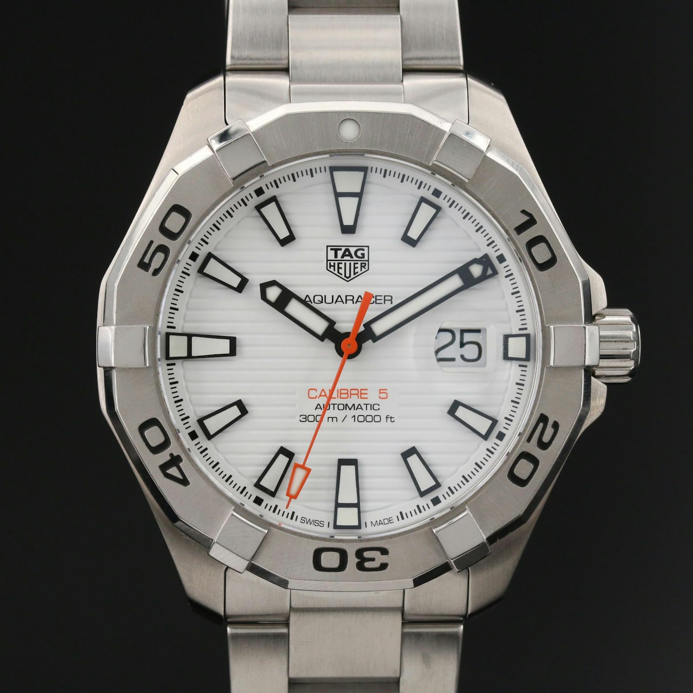 Tag Heuer Aquaracer 300m Calibre 5 Stainless Steel Automatic Wristwatch Ebth