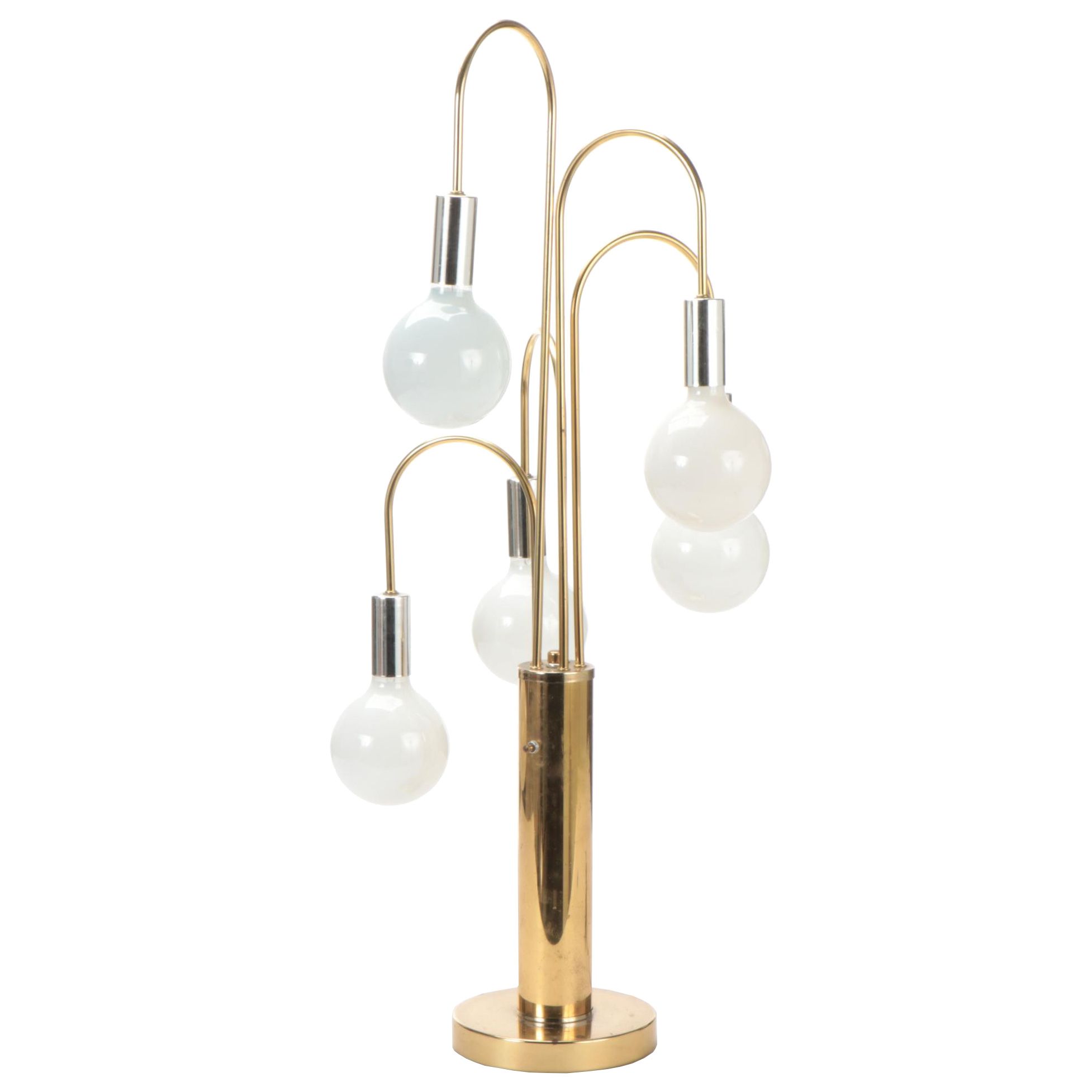 Clover Lamp Co. Mid Century Modern Waterfall Metal Table Lamp EBTH