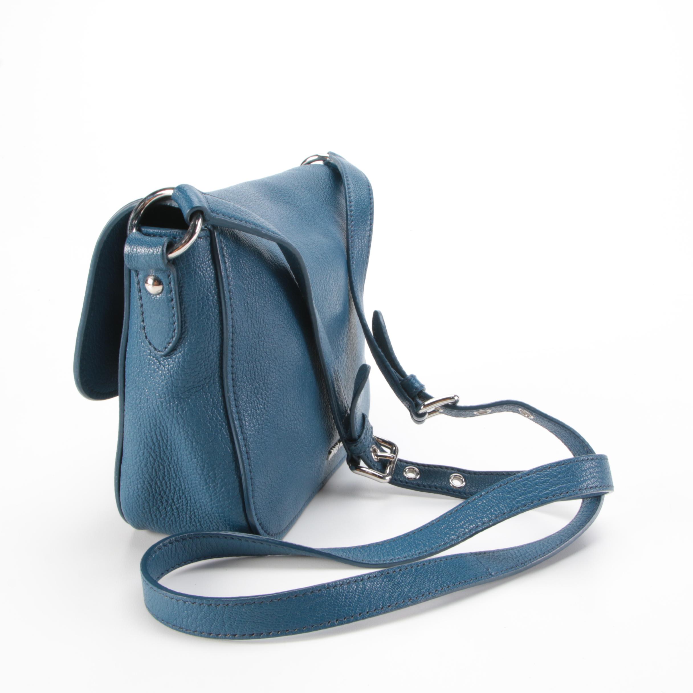 Miu Miu Bandoliera Madras Crossbody Bag in Laguna Blue Leather EBTH