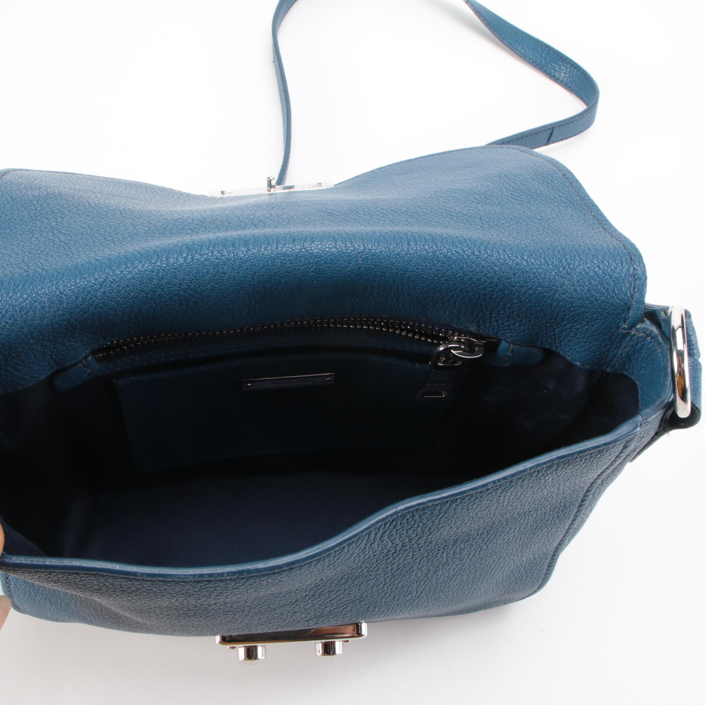 Miu Miu Bandoliera Madras Crossbody Bag in Laguna Blue Leather EBTH