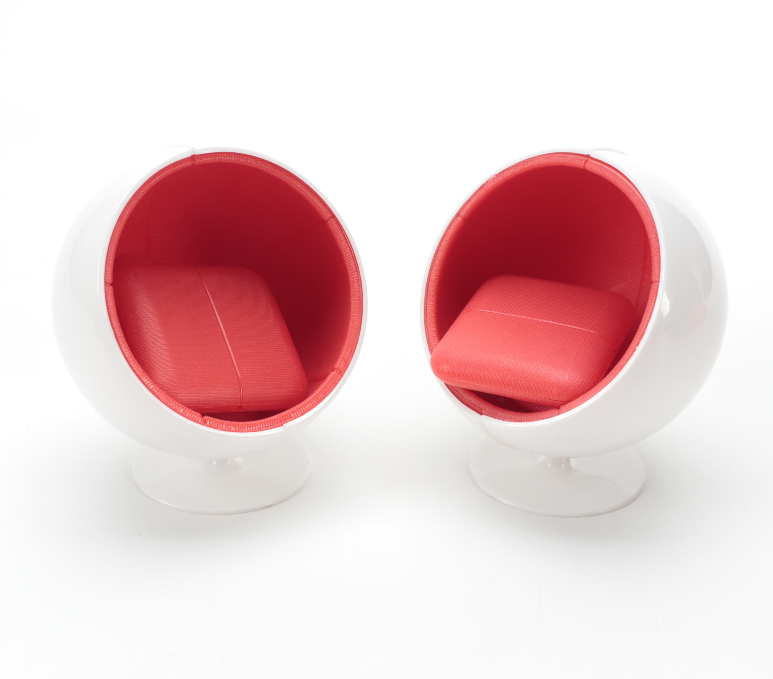 Image showcasing Vitra Miniatures Collection Egg Chairs and Other Mid-Century Modern ...