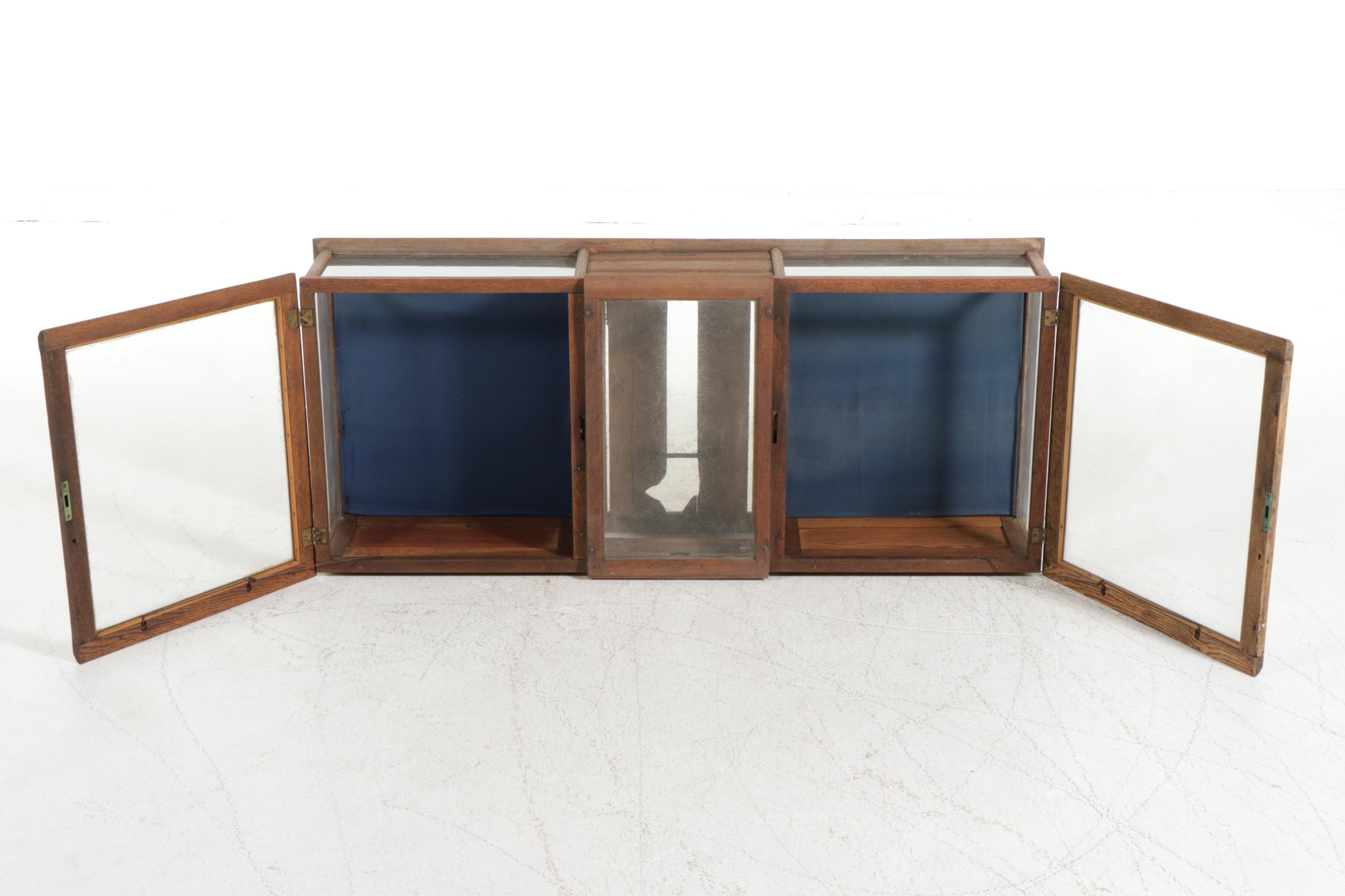 The Sun Manufacturing Company Oak, Pine and Glass Display Case, Early 20th C. EBTH