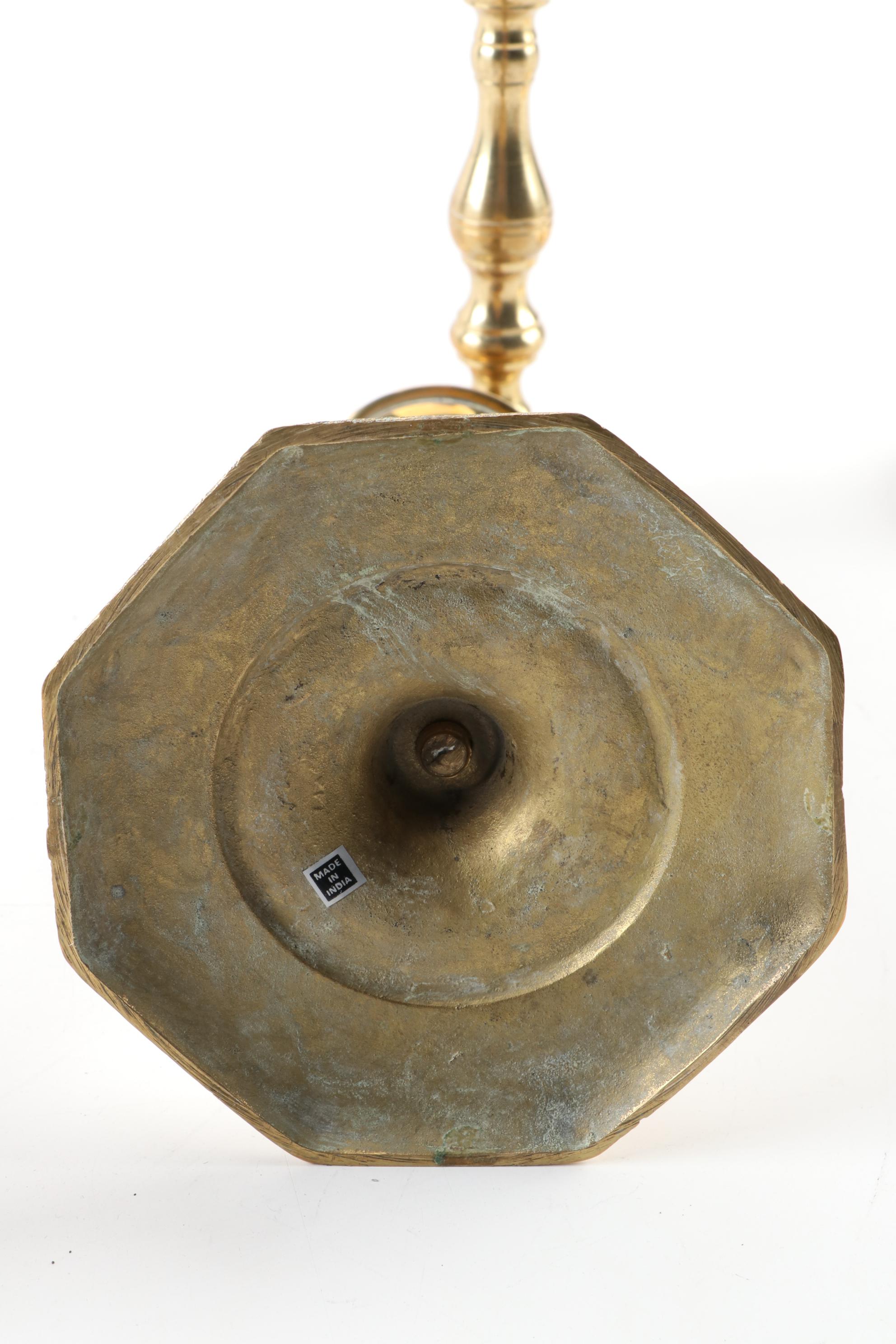 Baldwin Brass Candleholder with Brass Candlestick and Snuffer Collection EBTH