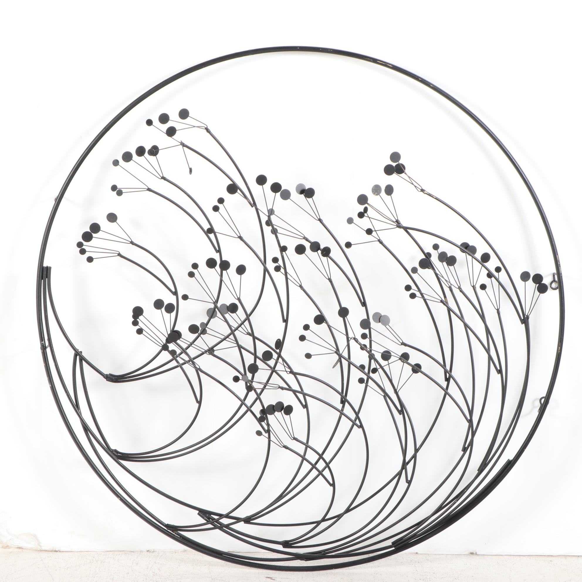 Contemporary Floral Metal Wall Decor EBTH