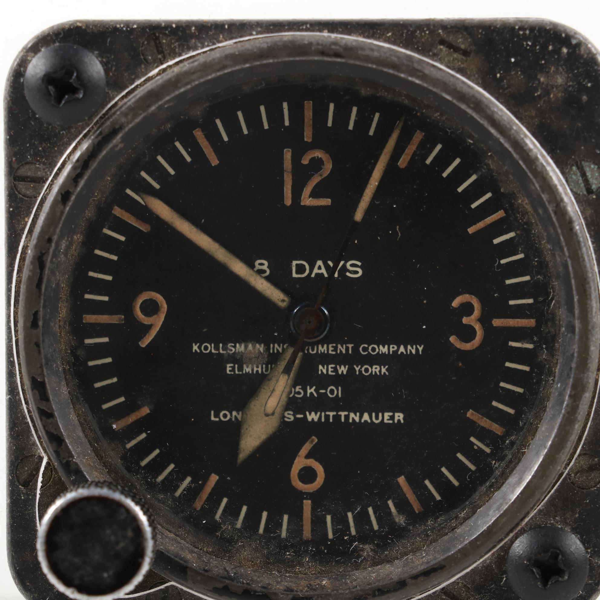 Aircraft 8 Day Clocks by Waltham and Kollsman EBTH
