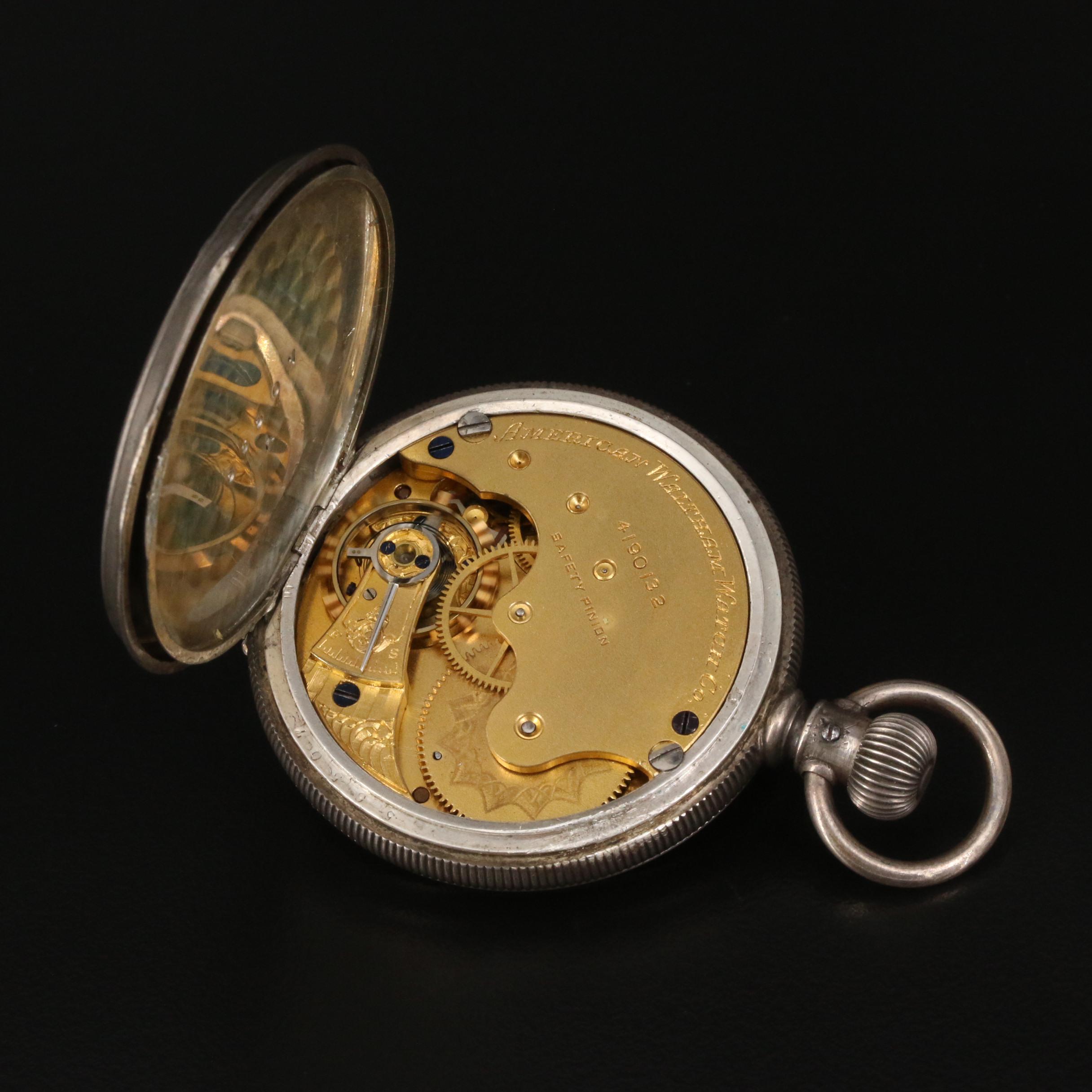 1889 A.W.C. Waltham Coin Silver Pocket Watch EBTH