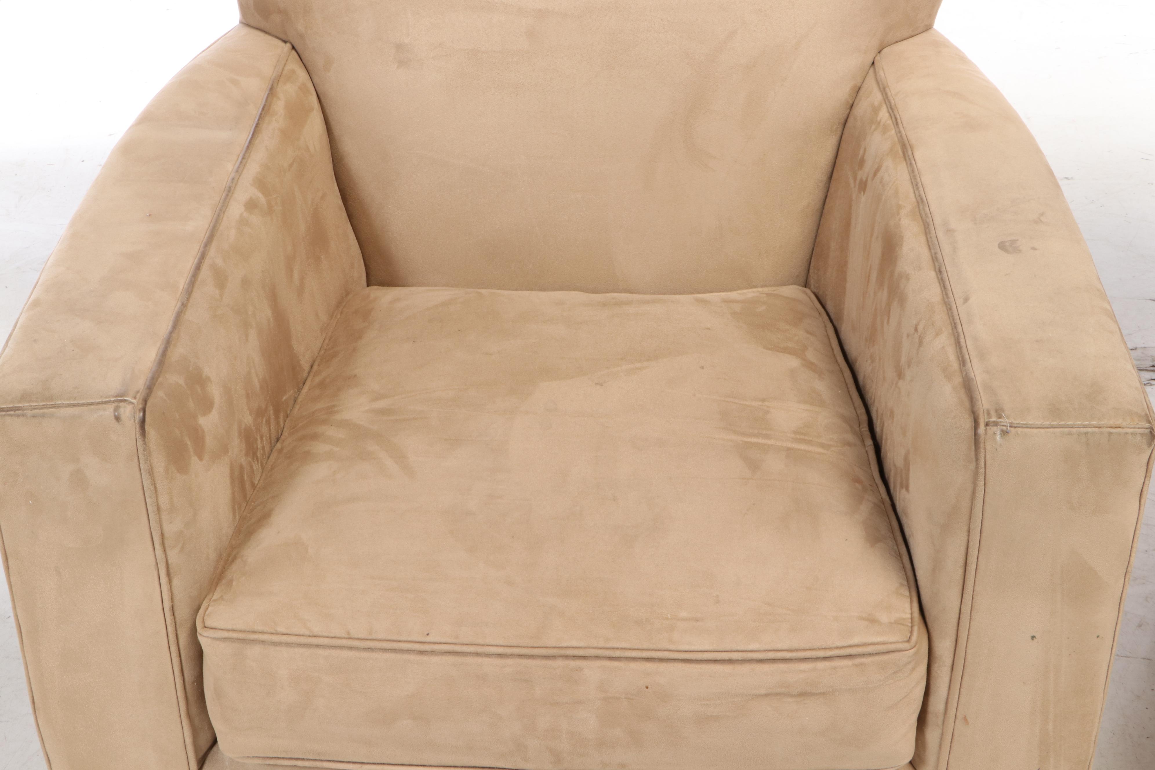 Pair of Crate & Barrel Swivel Lounge Chairs EBTH