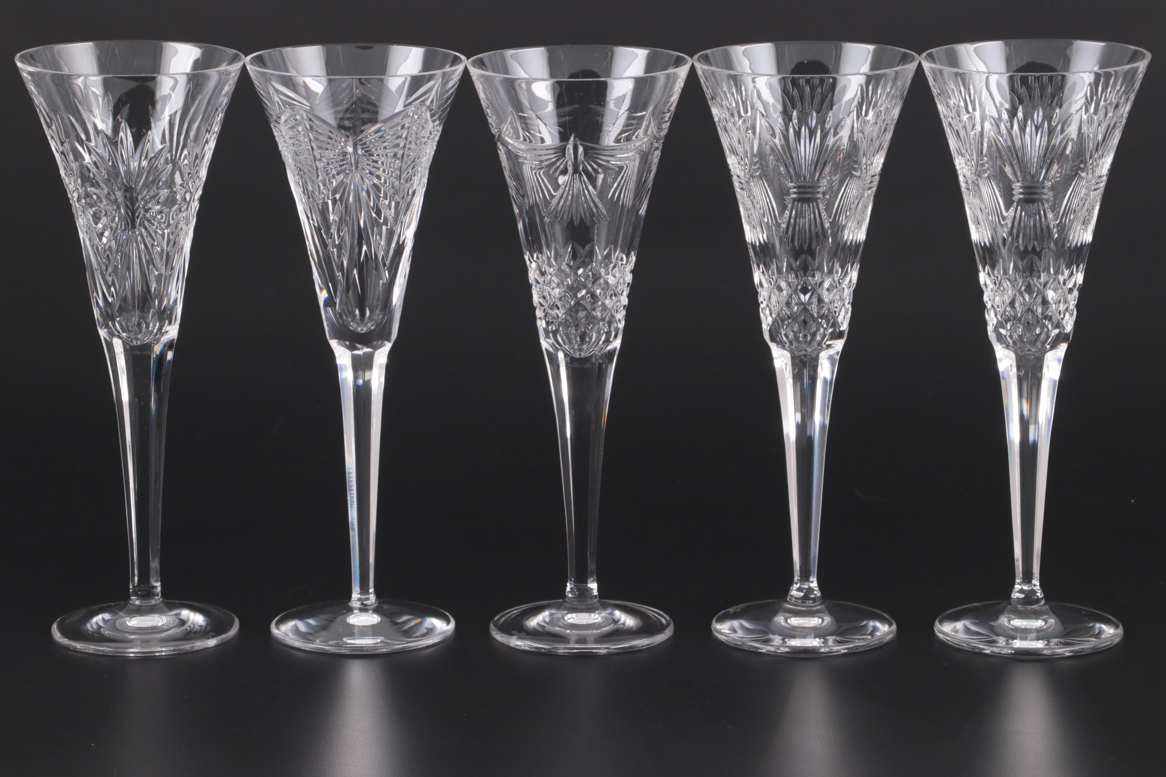 Lot De 10 Flûtes En Cristal Waterford - The Millennium Collection, Neuves En Boîte