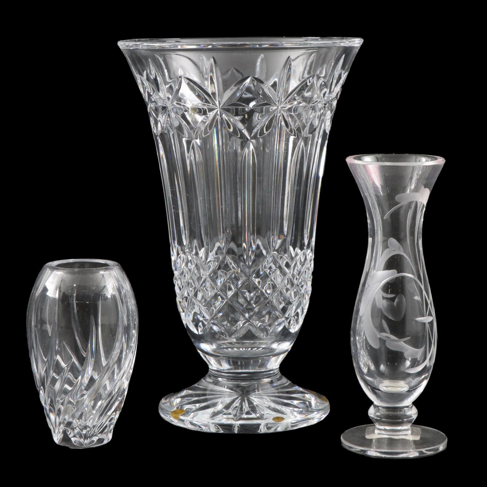 Waterford "Balmoral" Crystal Flower Vase with Marquis by Waterford Bud