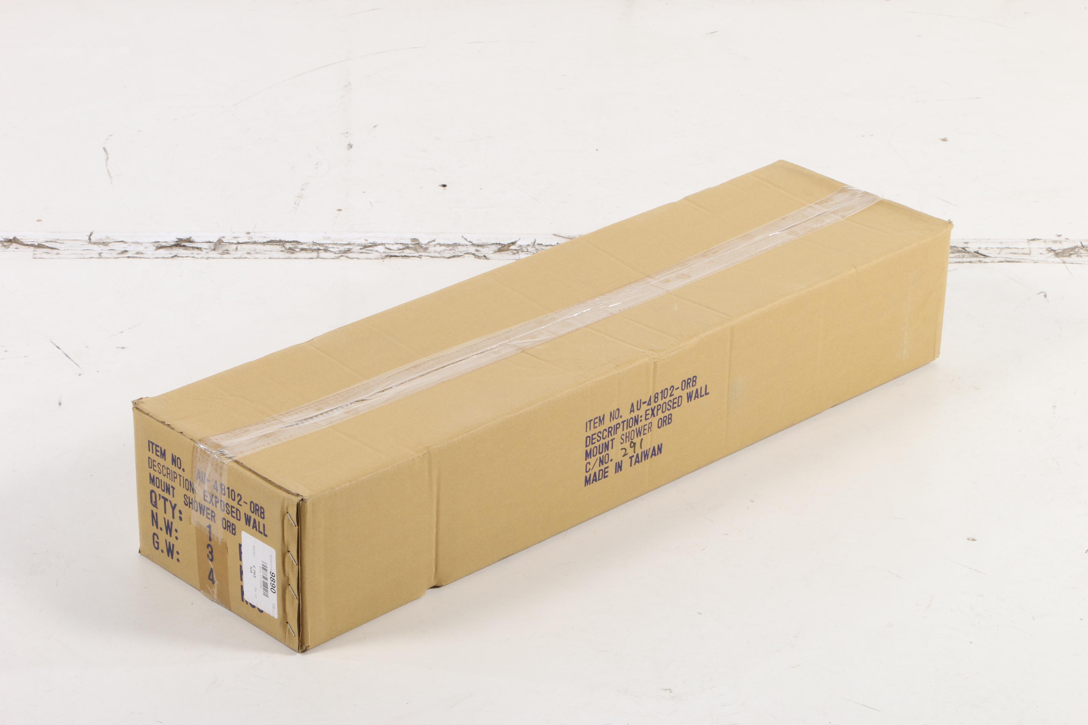 "Baudette" Exposed Pipe Bronze Finish Wall Mount Shower with Rainfall