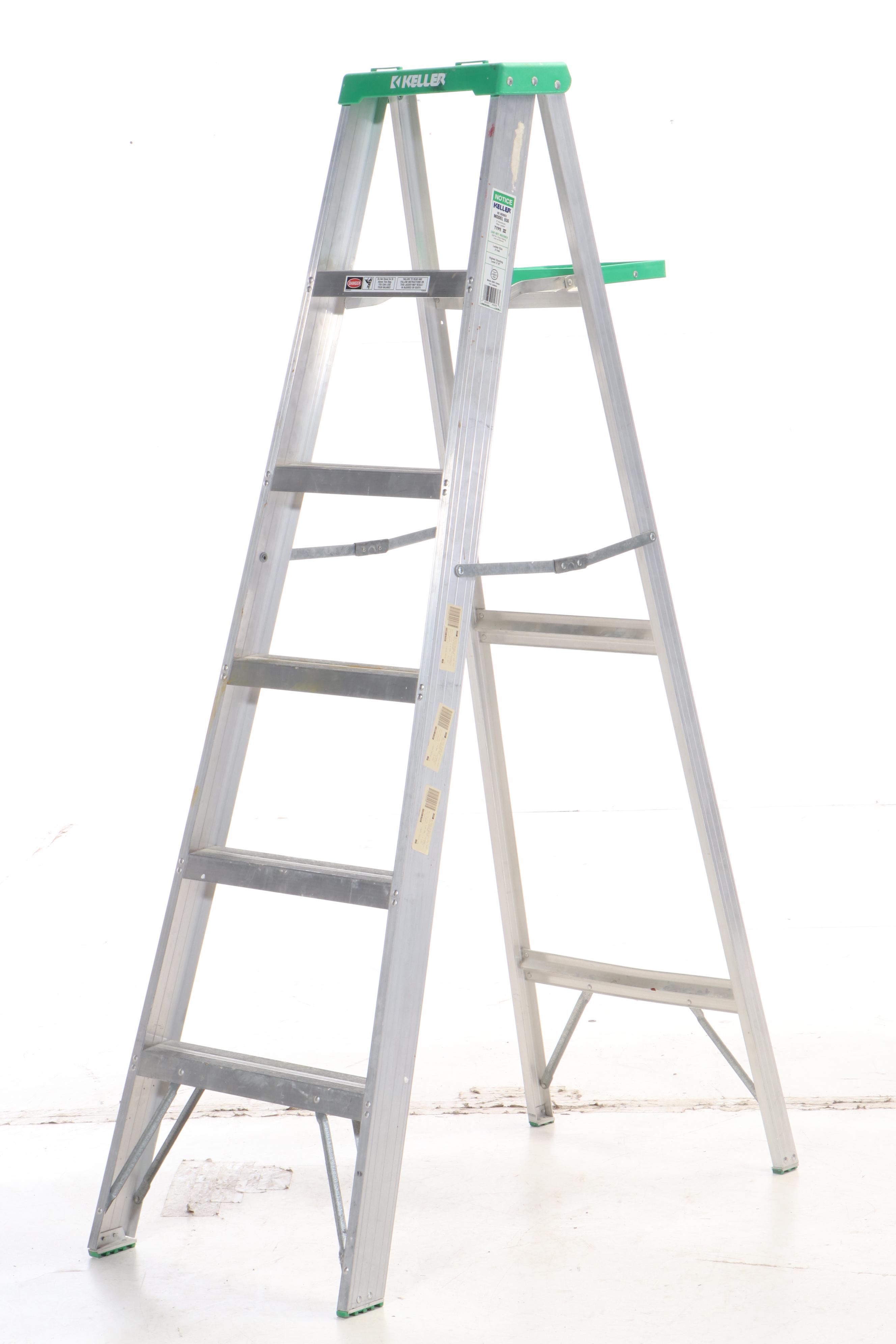 Keller Model 936 6ft. Ladder with Werner Aluminum Step Ladder EBTH