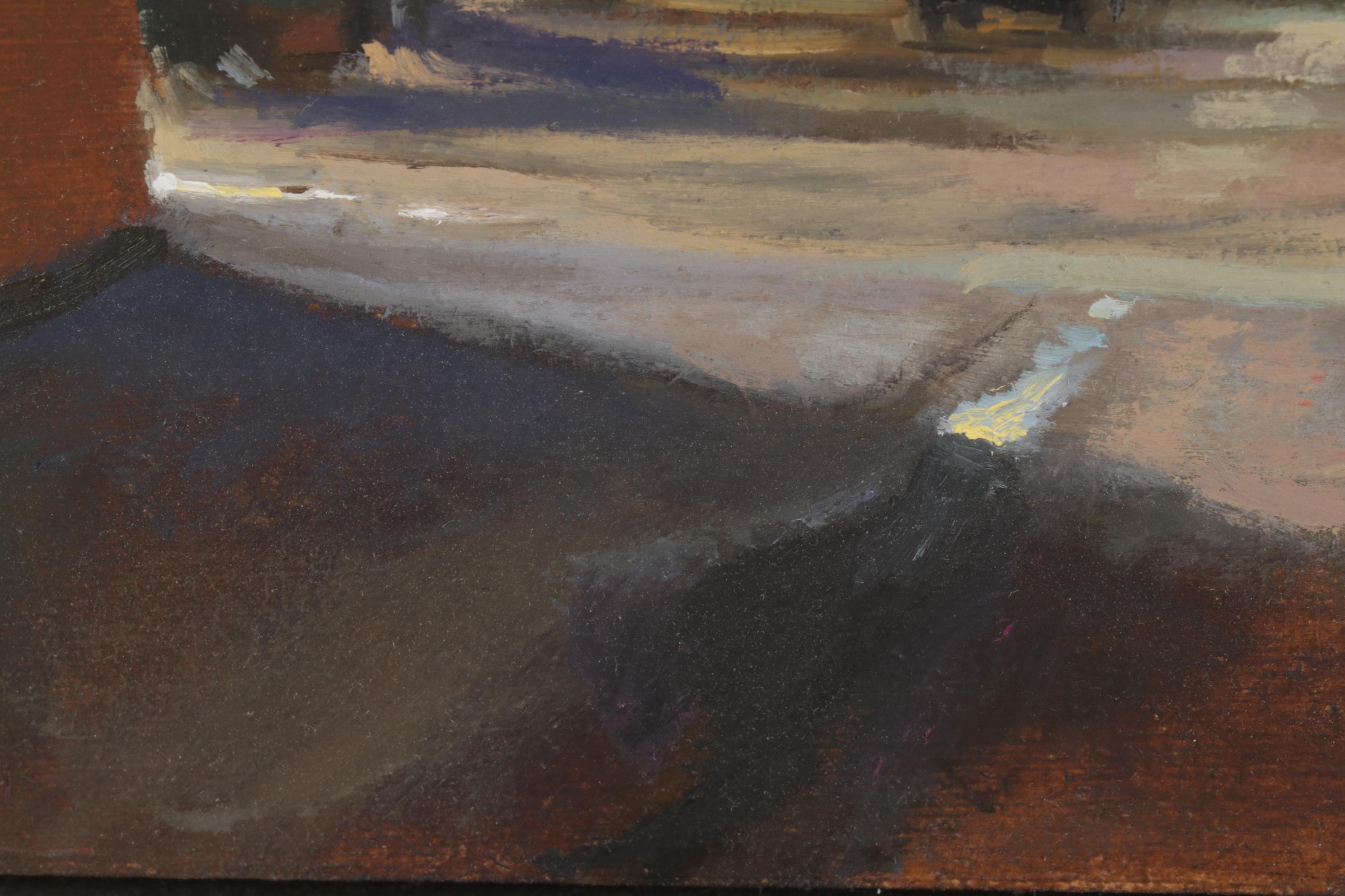 Joseph Macklin Oil Painting of Urban Street Scene, 21st Century EBTH