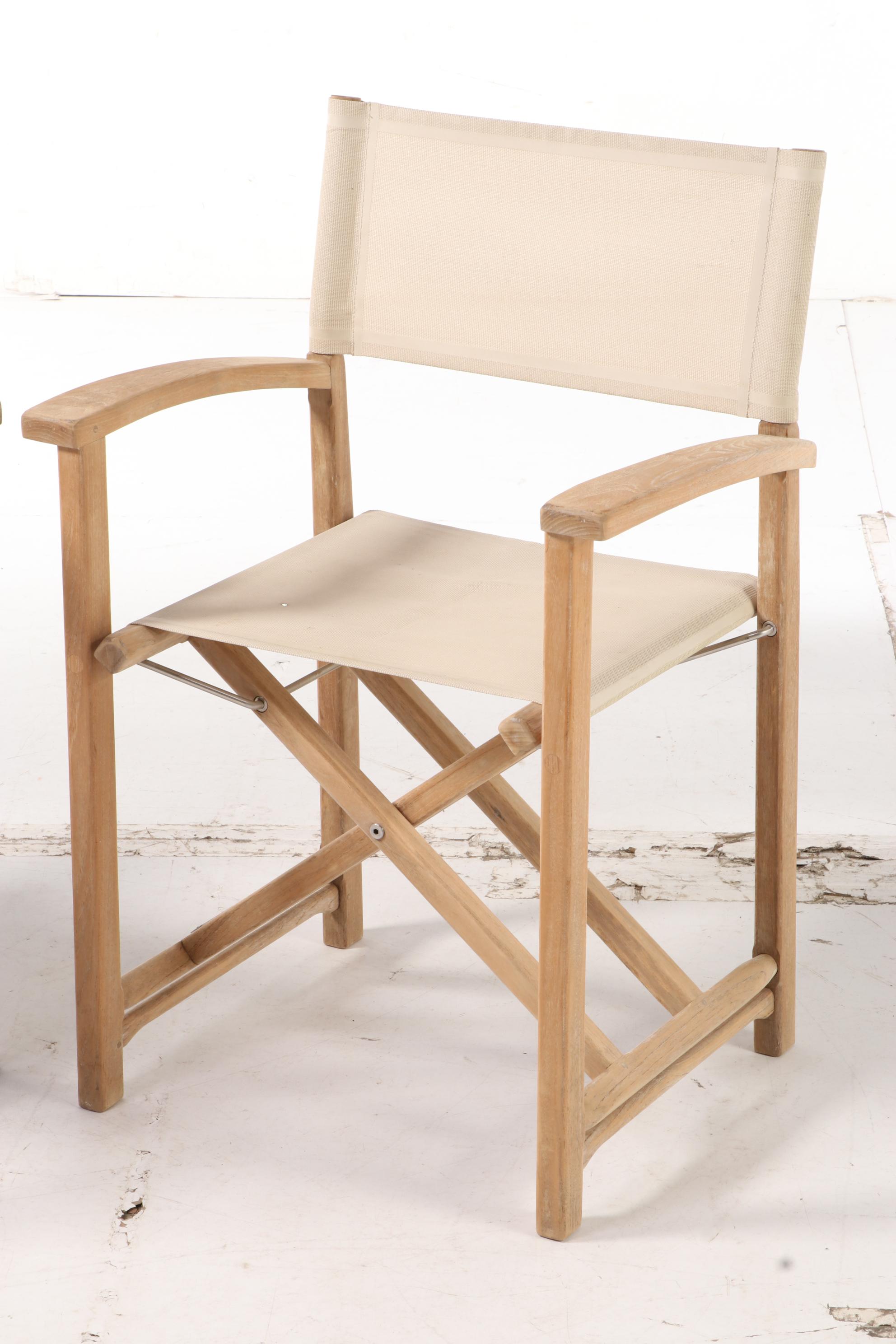 Six KingsleyBate "Capri" Teak Patio Director's Chairs EBTH