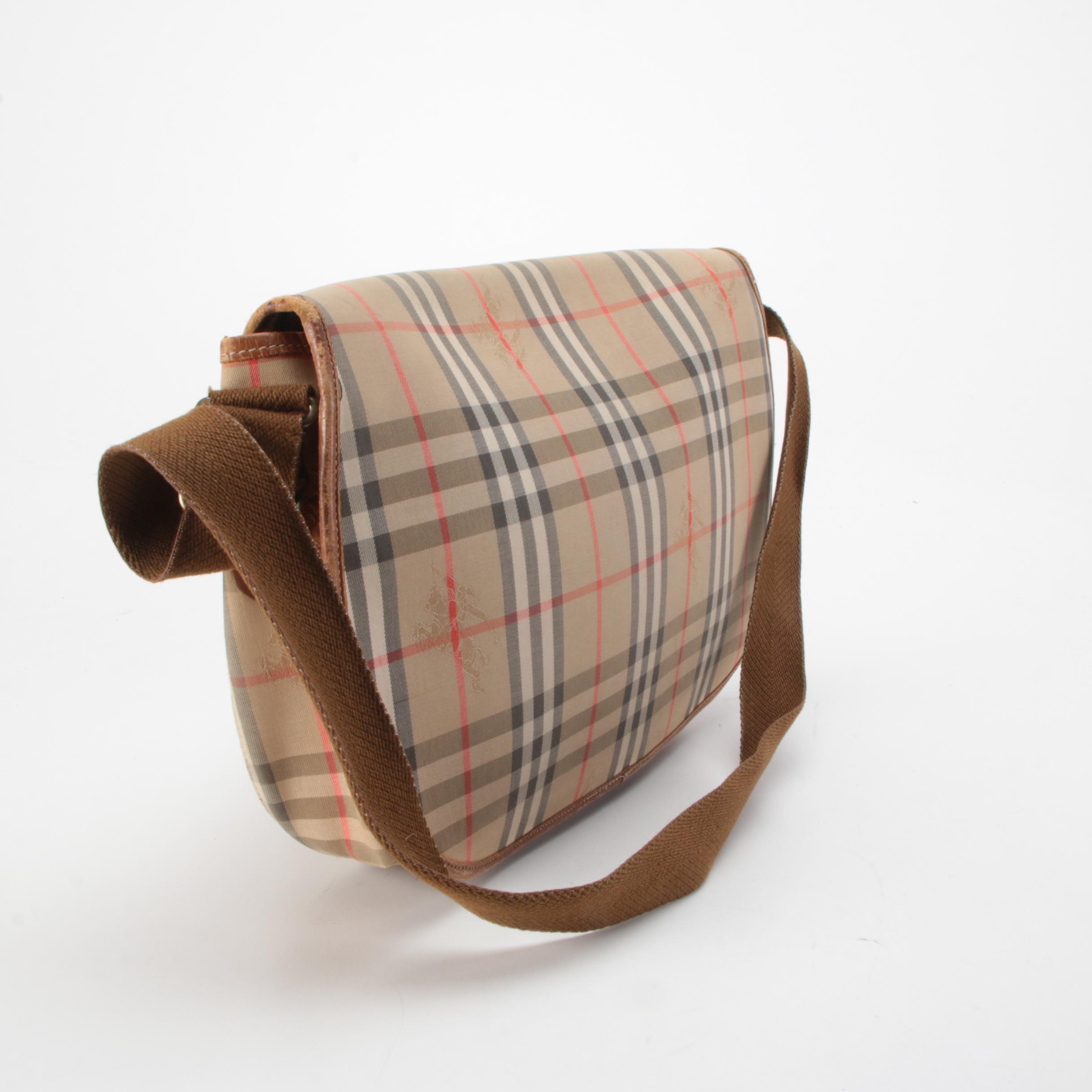 Burberry "Haymarket Check" Messenger Bag EBTH