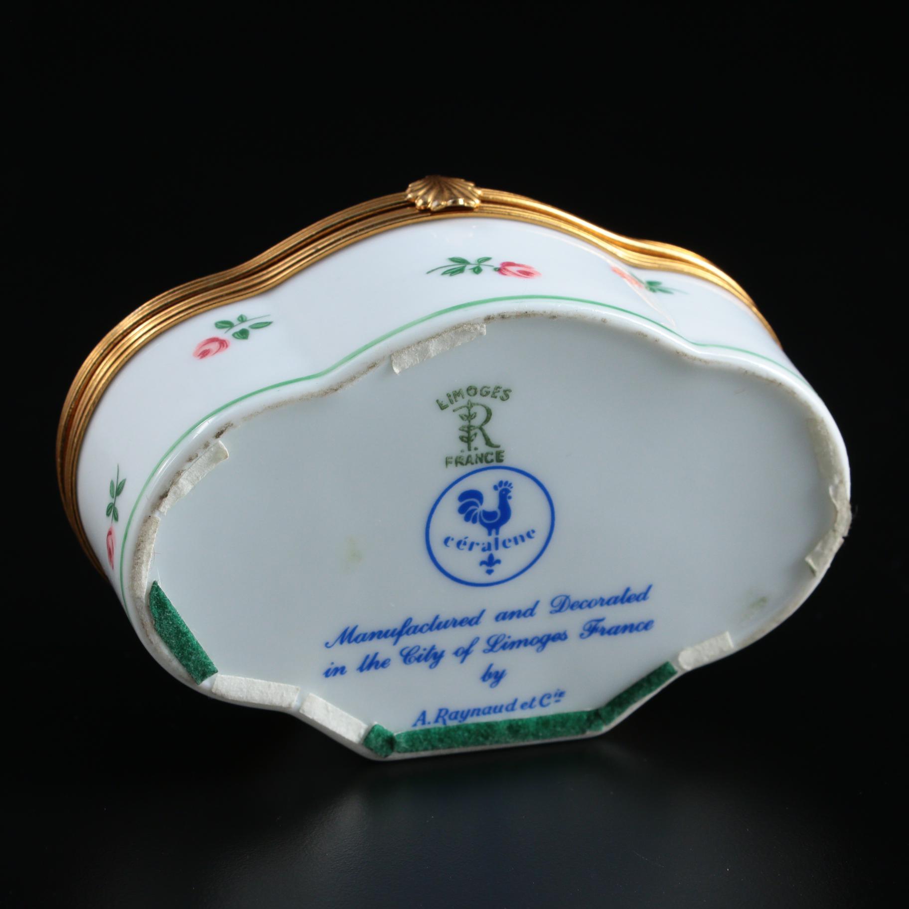 Céralene A. Raynaud Limoges HandPainted Porcelain Box EBTH