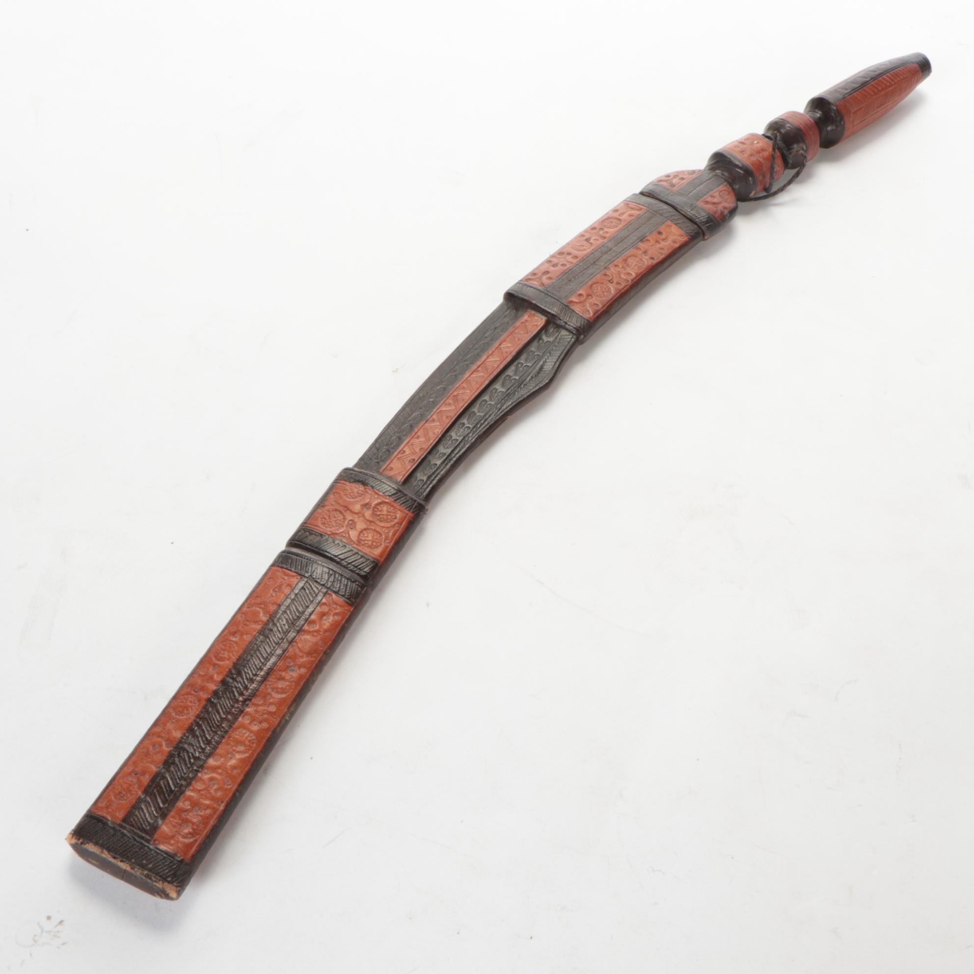 Castello Fencing Foils with Scimitar in Leather Sheath EBTH