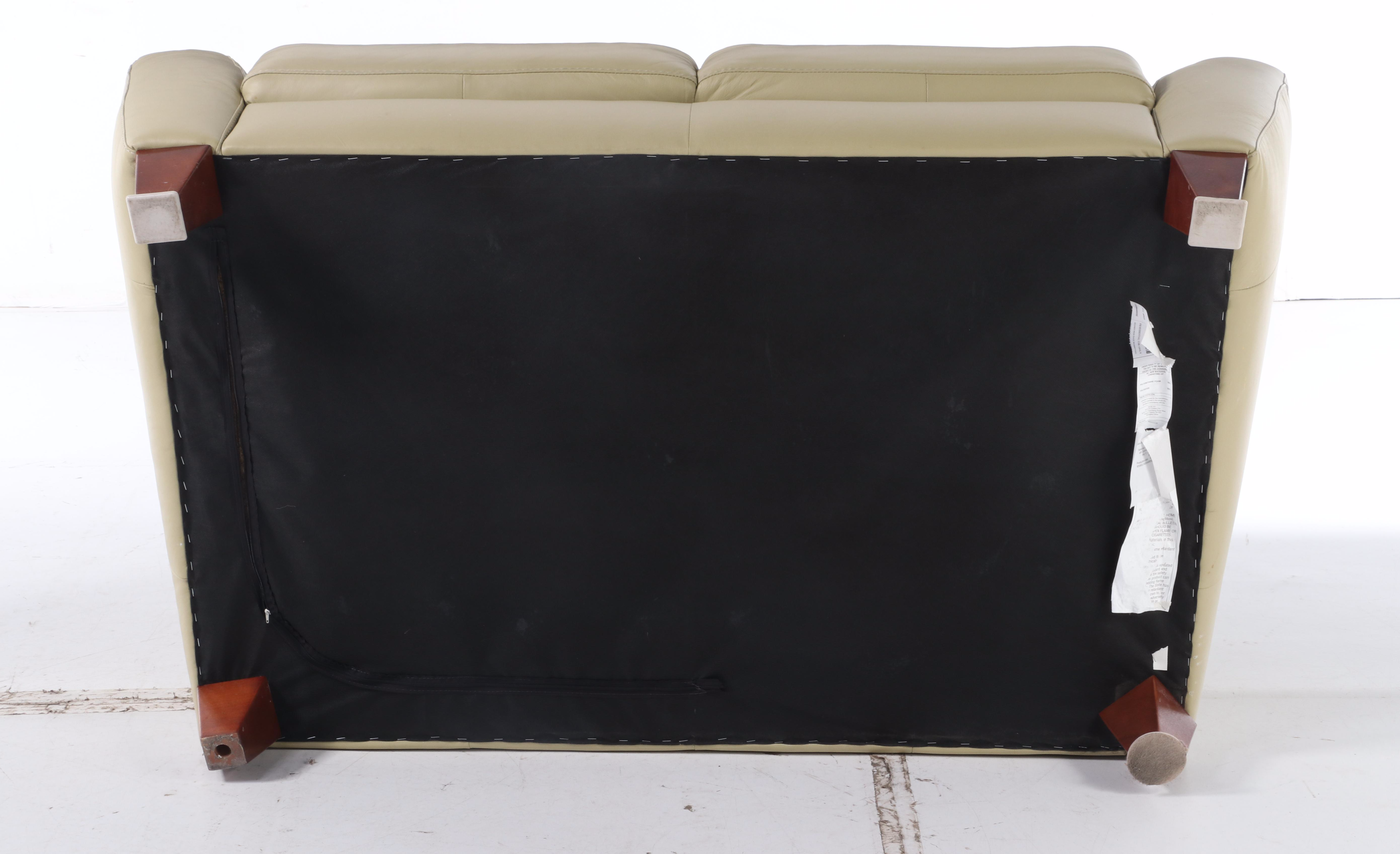 Natuzzi China Ltd. Modernist Style Bonded Leather Loveseat EBTH