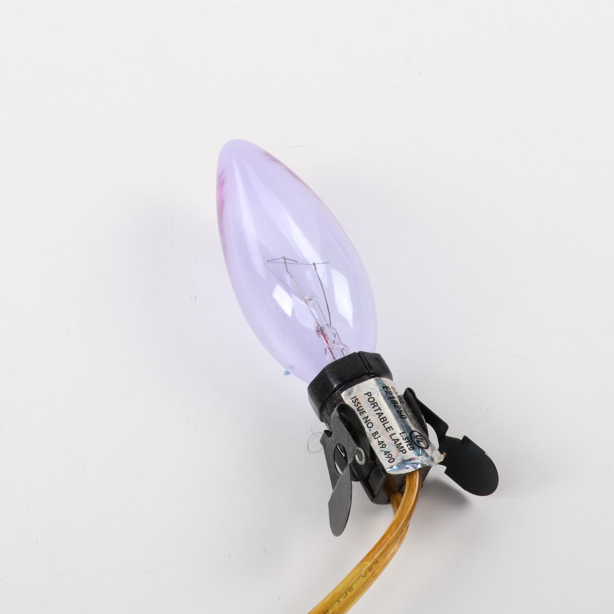 Dale Tiffany Stained Glass Light Up Desk Clock EBTH