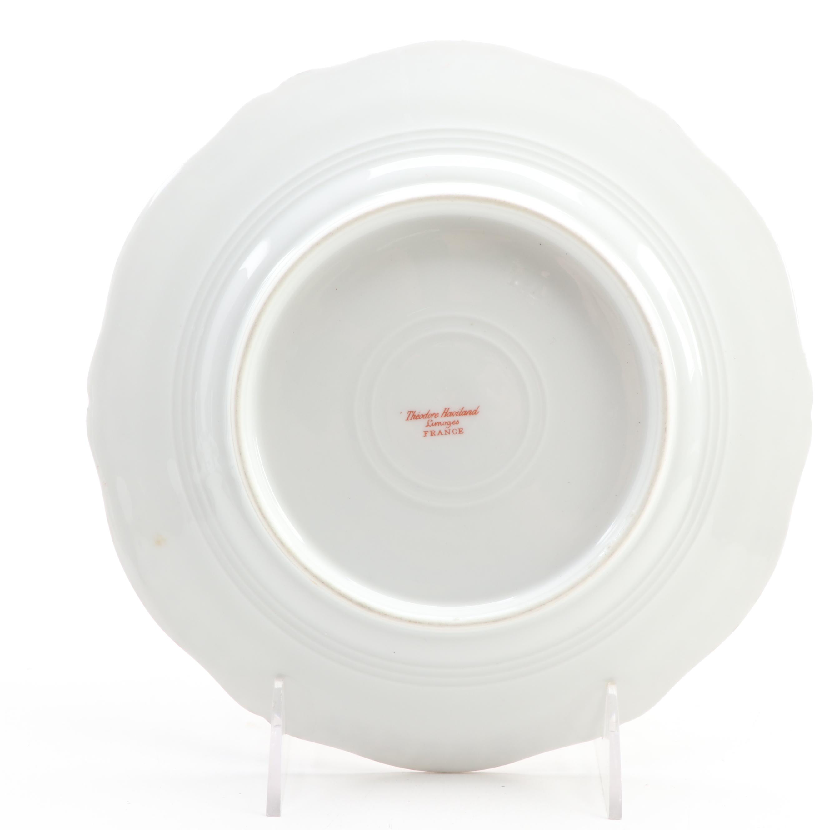 Théodore Haviland Limoges Gold Trim Porcelain Salad Plates EBTH