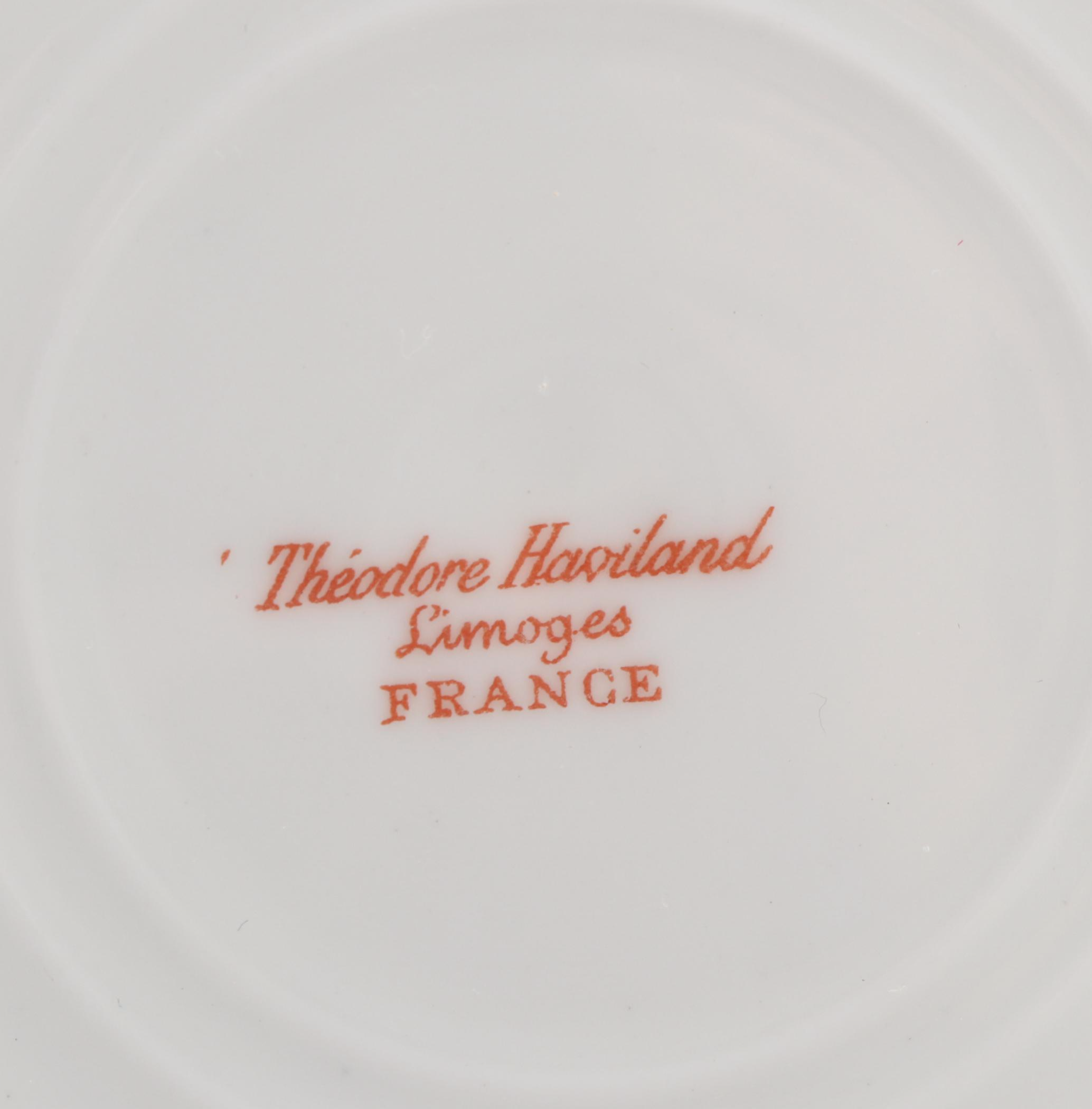 Théodore Haviland Limoges Gold Trim Porcelain Salad Plates EBTH